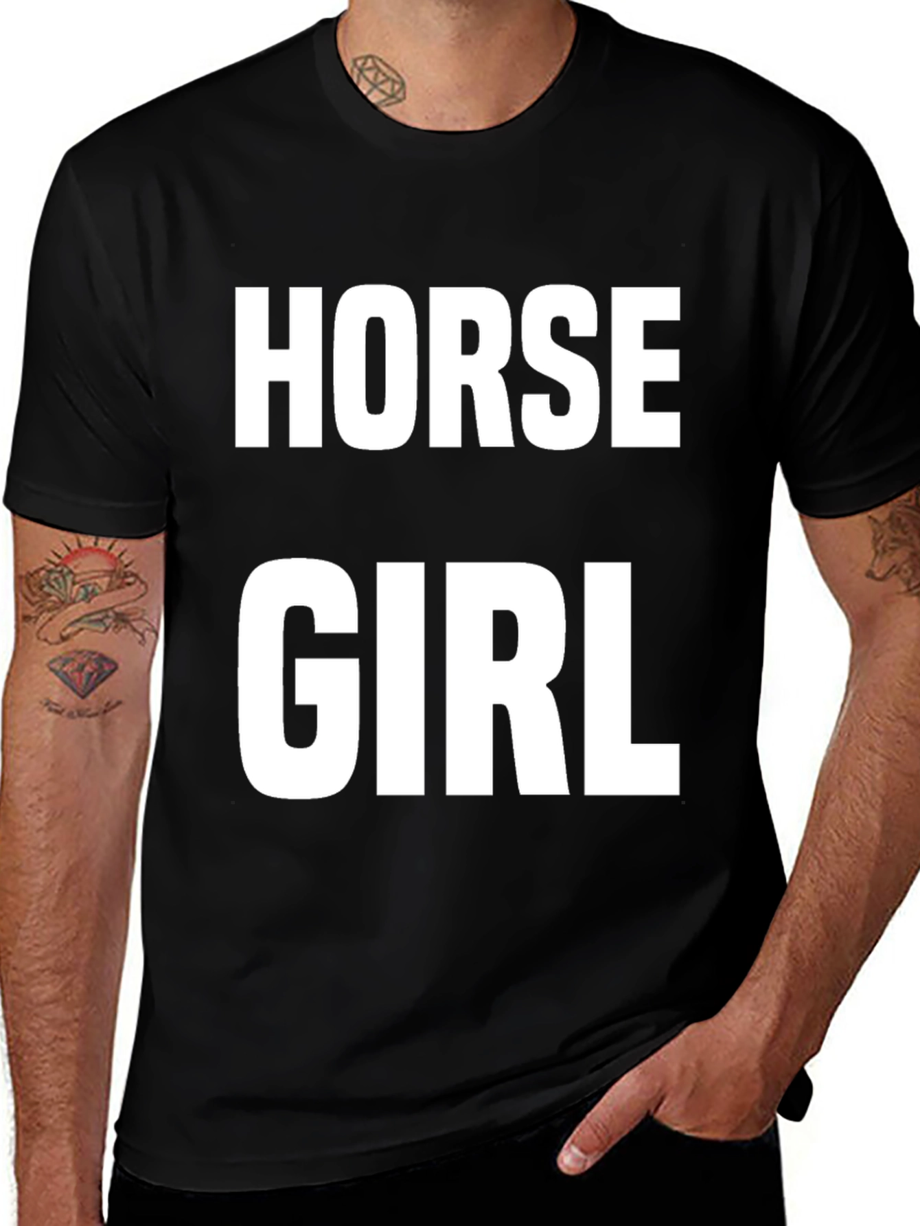Horse Girl Black Graphic Tee