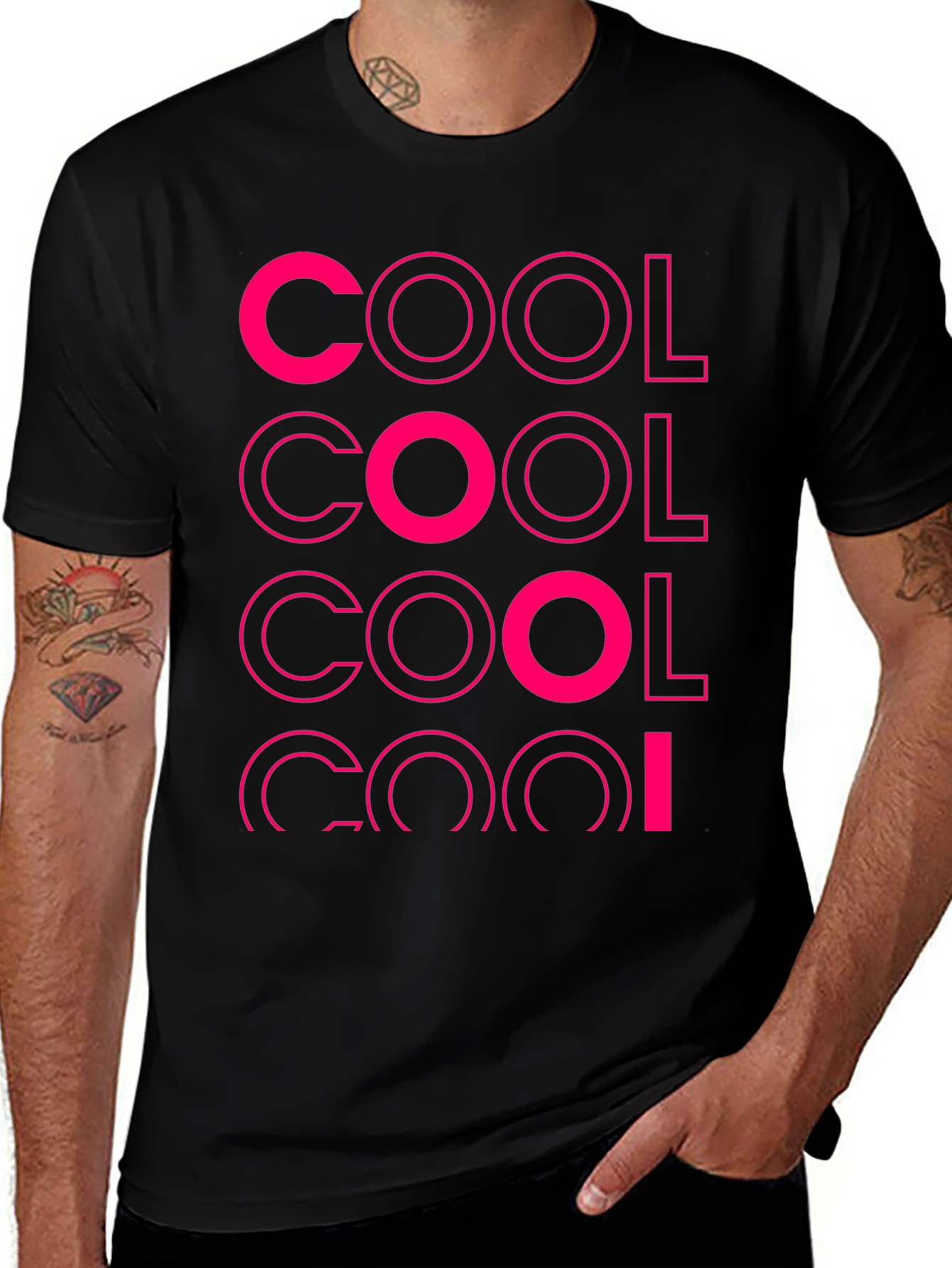 Variant 8 of Cool Graphic Print T-Shirt - Black