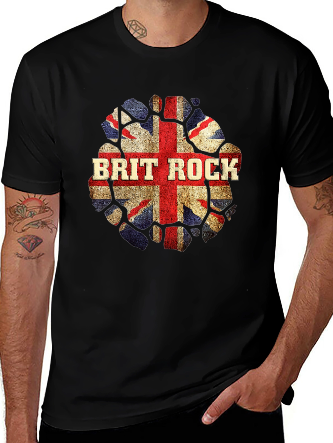 Brit Rock Union Jack Graphic T-Shirt