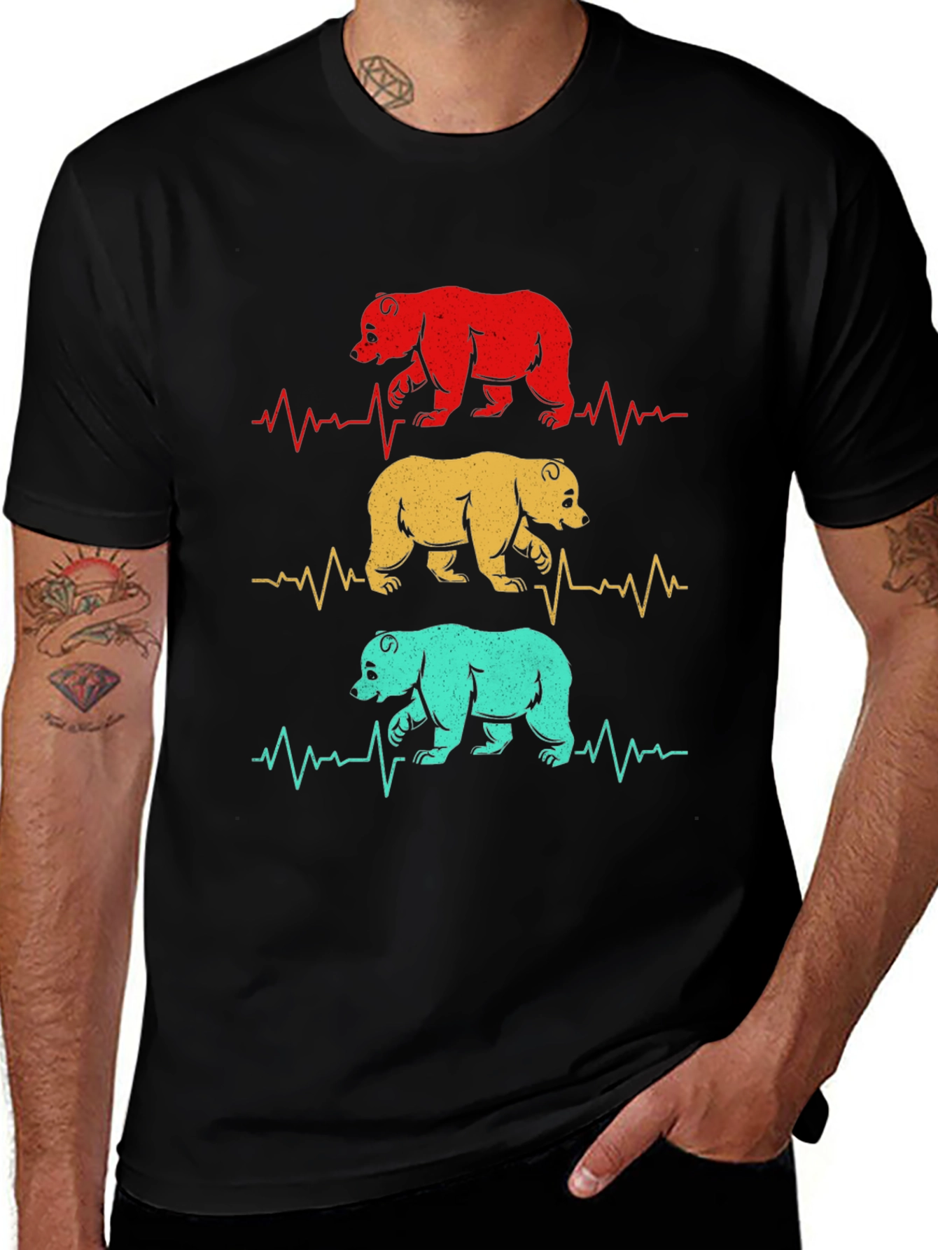 Variant 14 of Bear Heartbeat Graphic T-Shirt