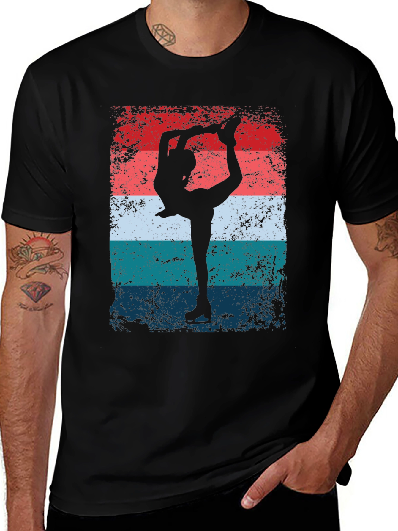 Variant 14 of Retro Figure Skating T-Shirt - Vintage Style Skater Tee
