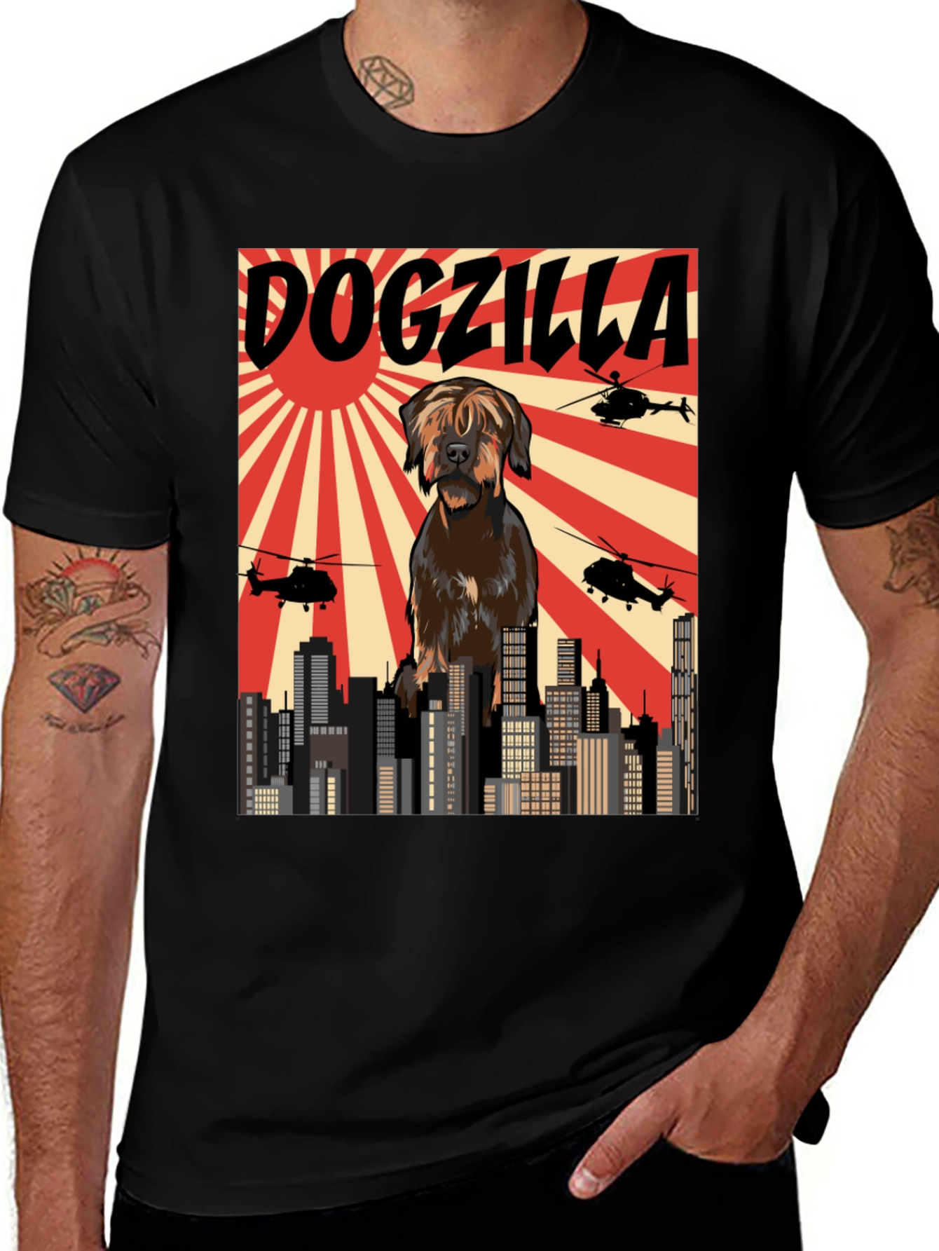 Variant 24 of Dogzilla T-Shirt Funny Dog Graphic Tee