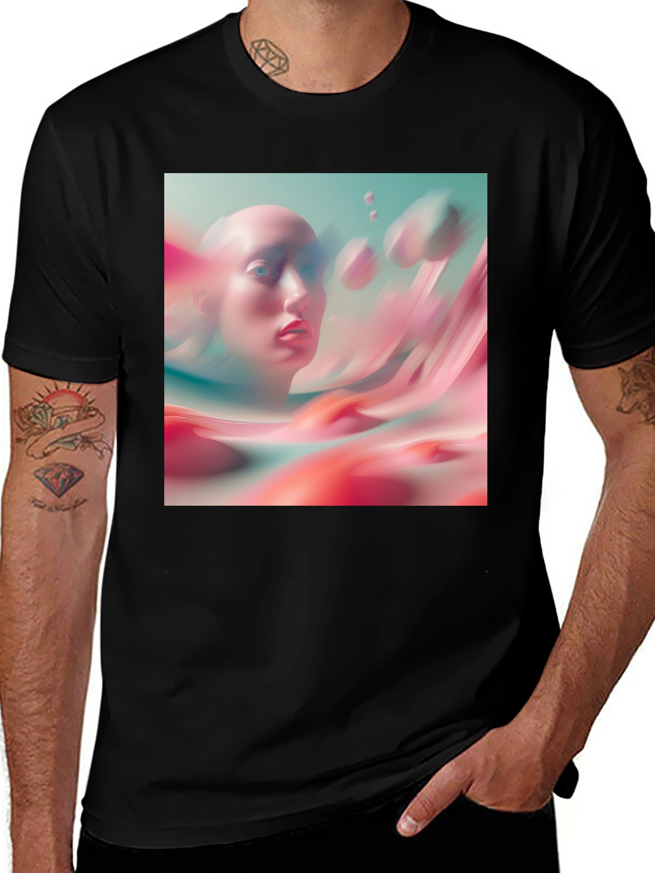 Variant 15 of Abstract Art Graphic T-Shirt - Soft Cotton Blend