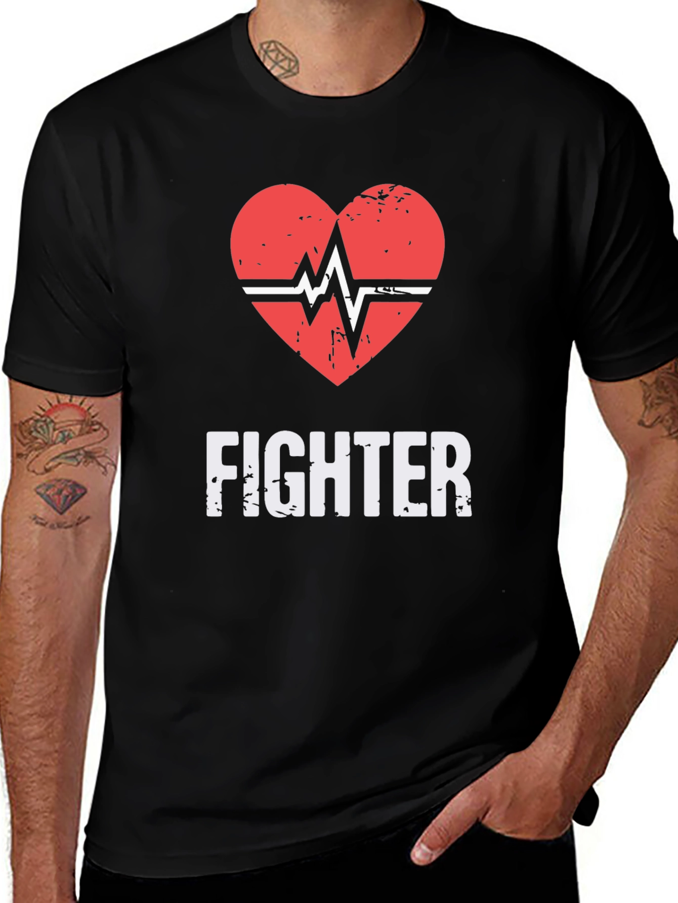 Variant 17 of Fighter Heartbeat Graphic T-Shirt