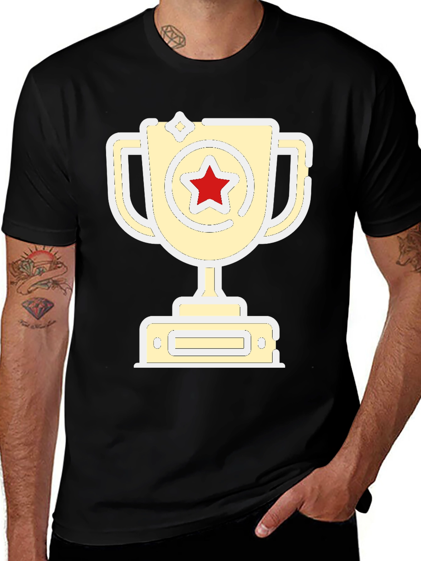 Variant 28 of Champion Tee: Red Star Trophy Graphic T-Shirt