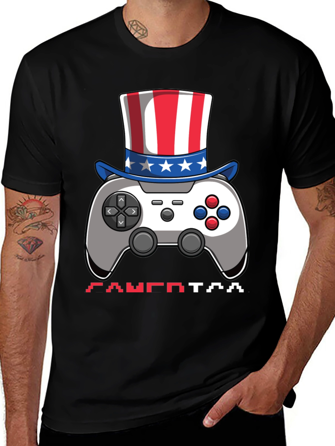Patriotic Gamer T-Shirt - USA Controller Design
