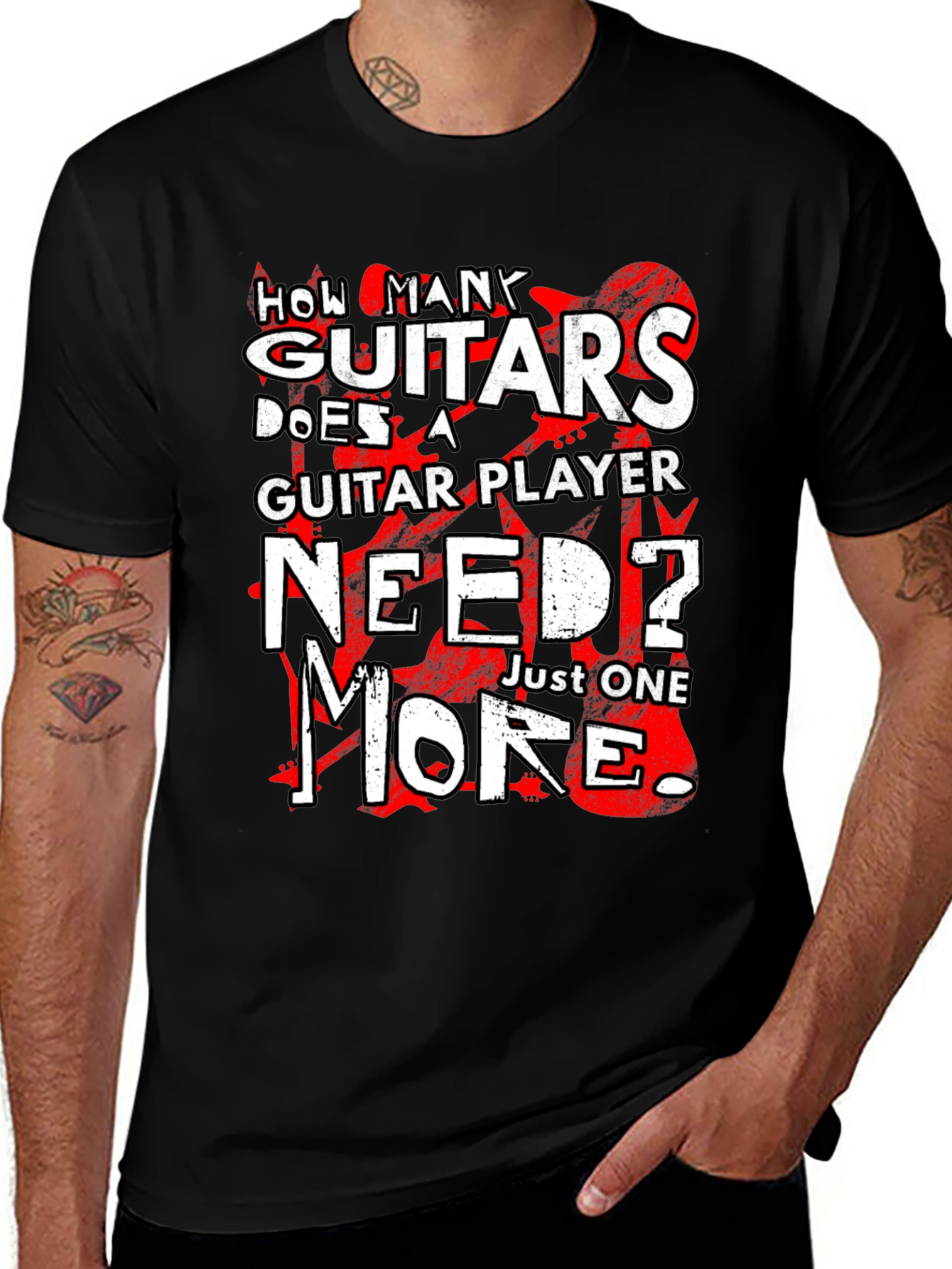 Variant 25 of Guitar Lover's T-Shirt: Just One More!