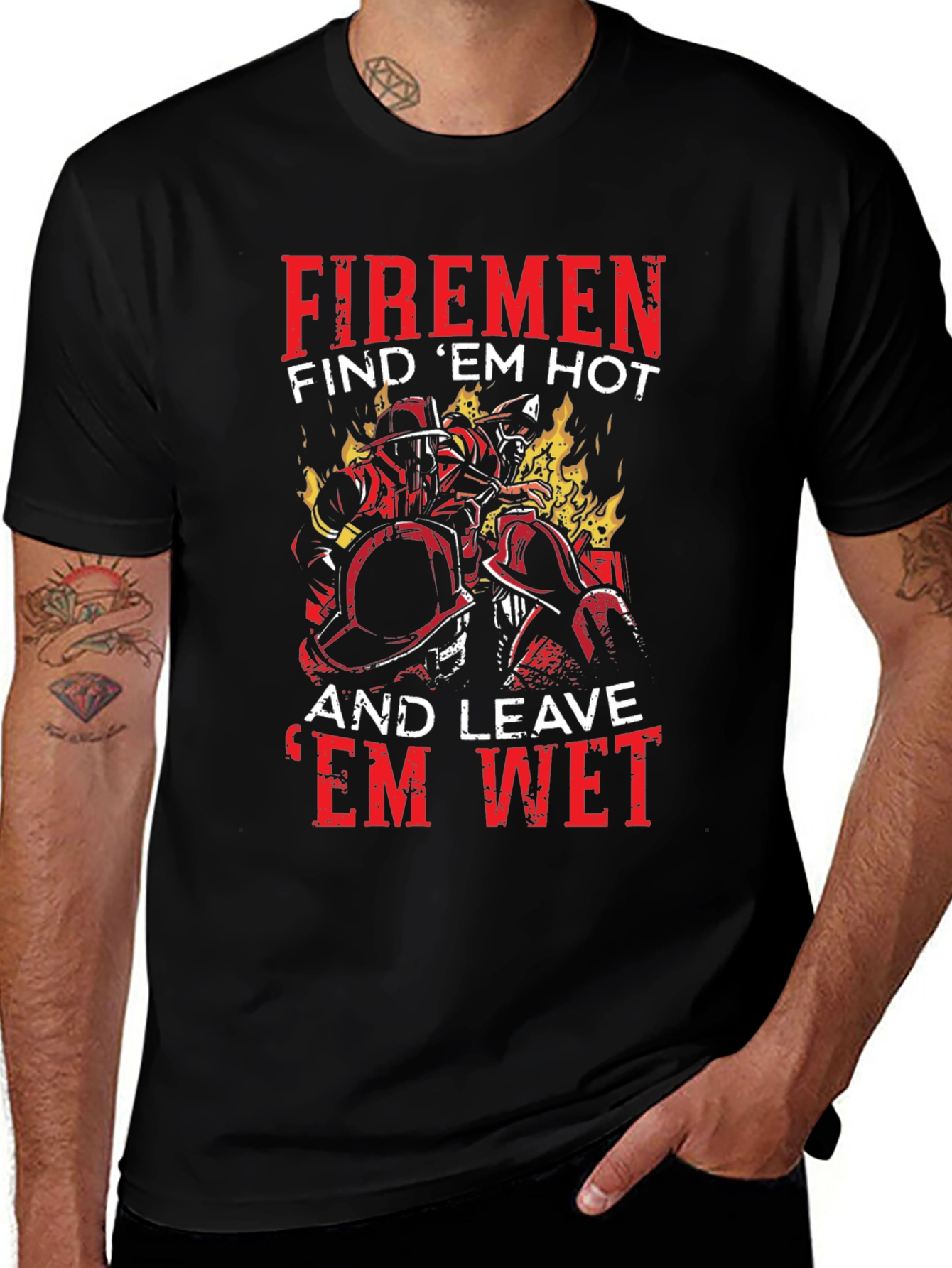 Variant 20 of Firemen Find 'Em Hot T-Shirt
