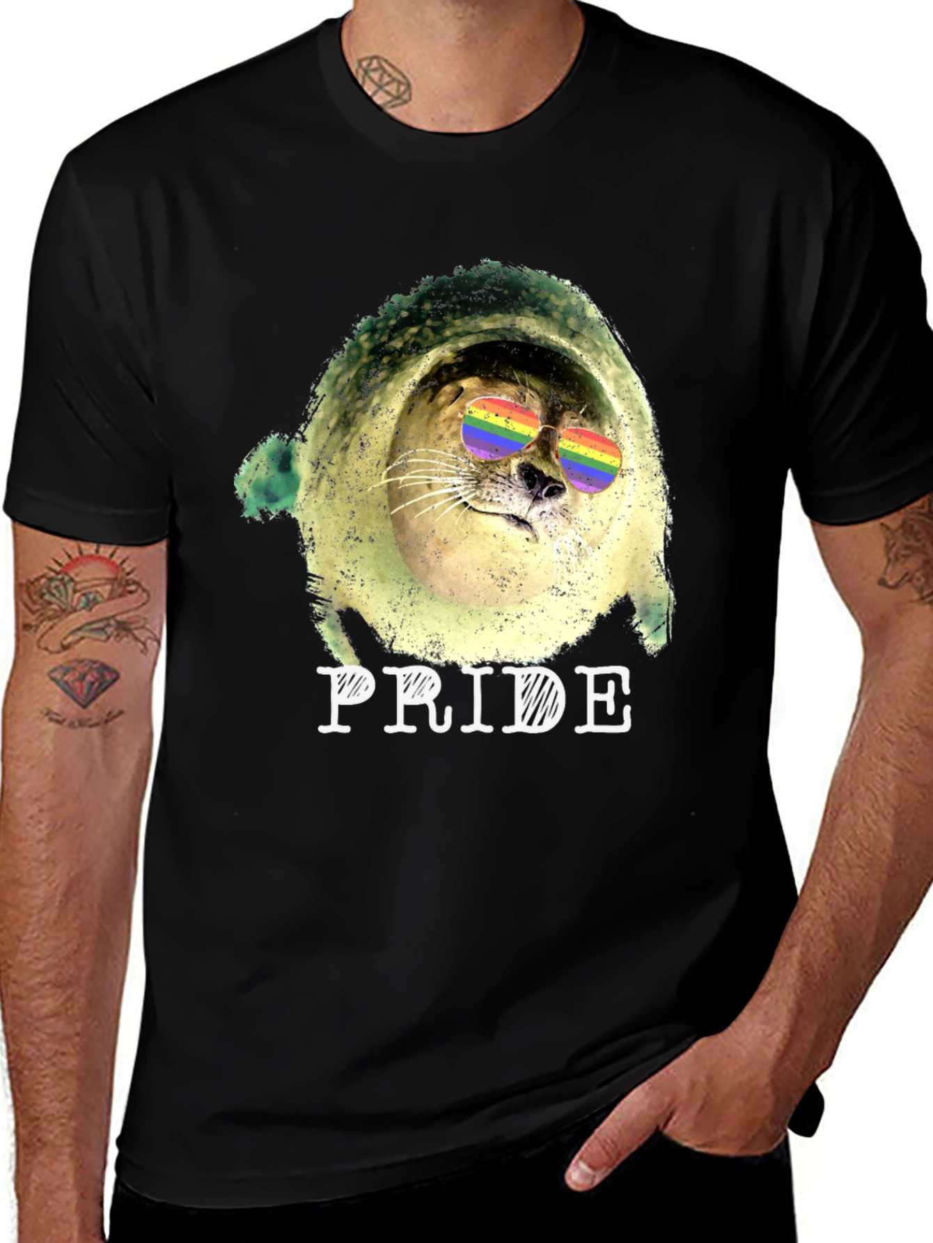 Variant 27 of Pride Seal T-Shirt - Black