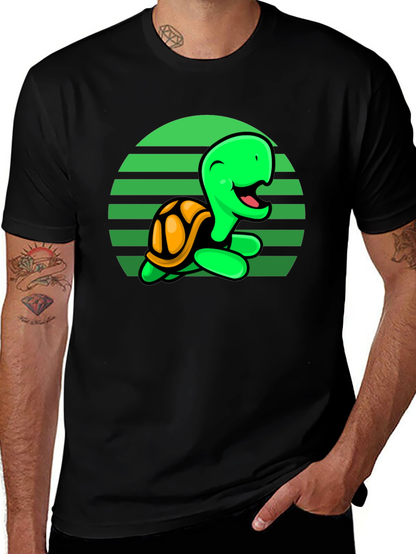 Variant 26 of Cartoon Turtle T-Shirt - Retro Style