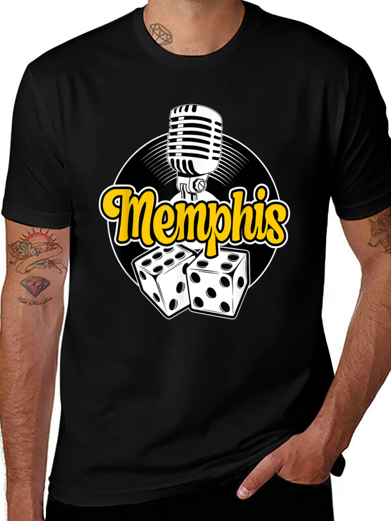 Variant 8 of Memphis Dice and Mic Graphic Tee