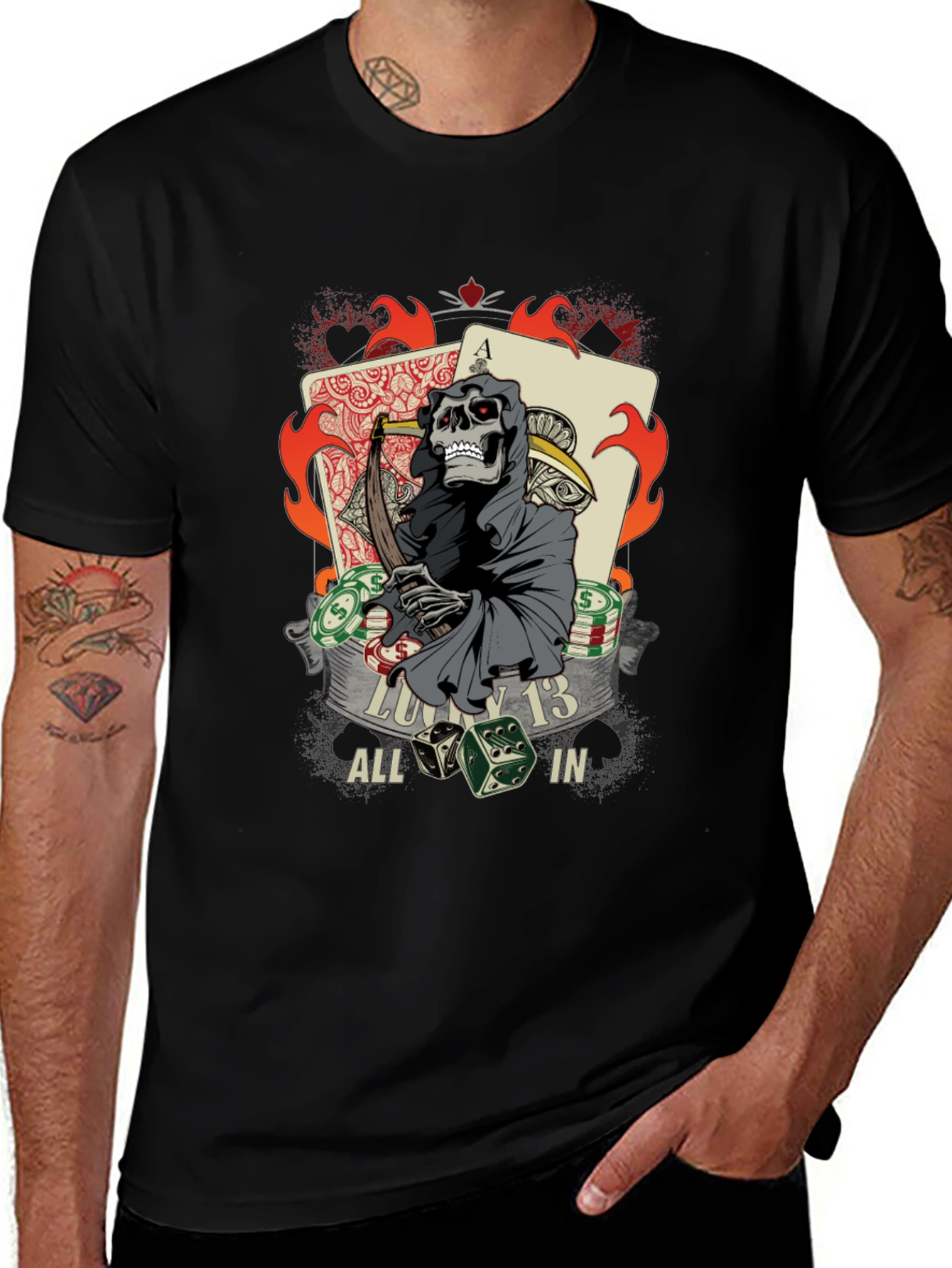 Variant 7 of Grim Reaper "All In" Graphic Tee