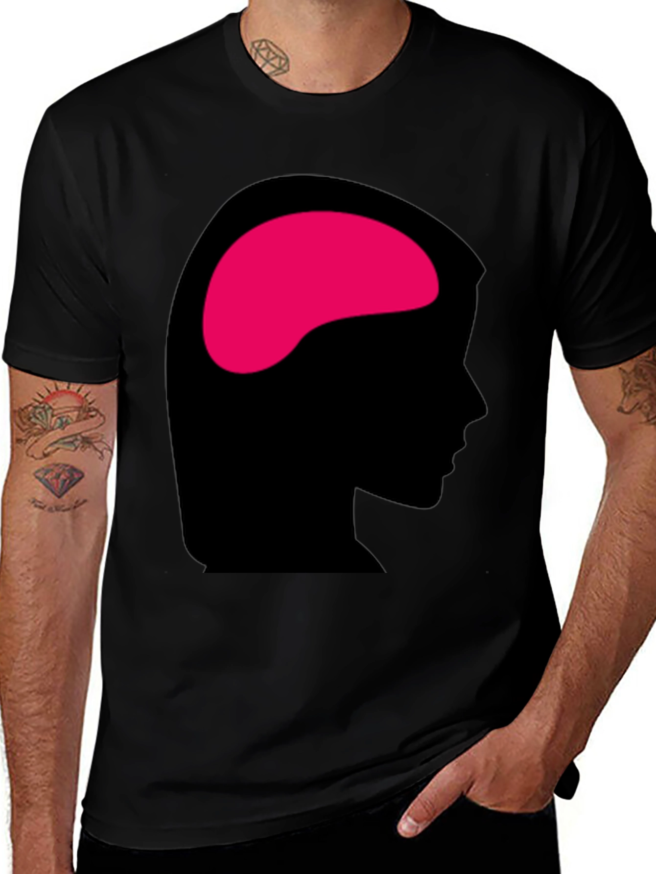 Variant 20 of Brainy Woman T-Shirt - Black Graphic Tee