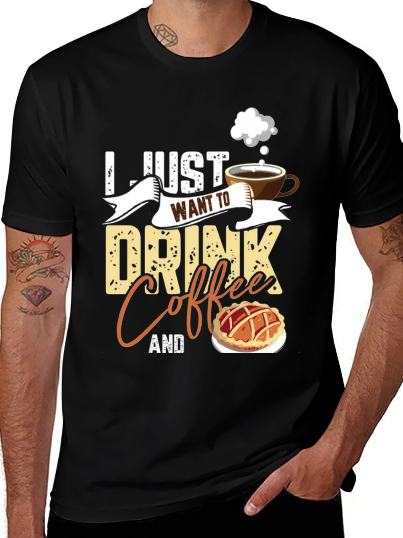 Variant 30 of Coffee and Pie Black T-Shirt