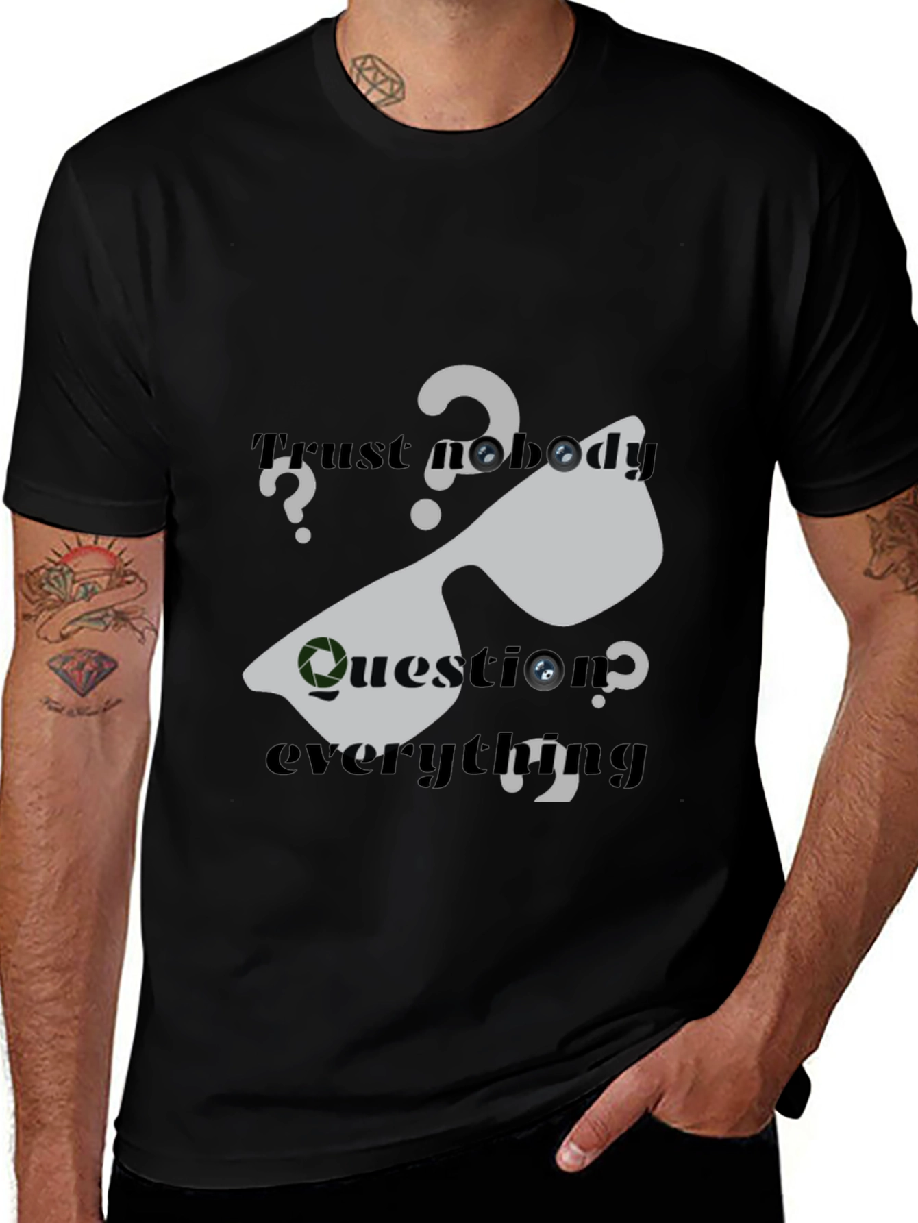 Variant 9 of Trust Nobody Question Everything Graphic T-Shirt