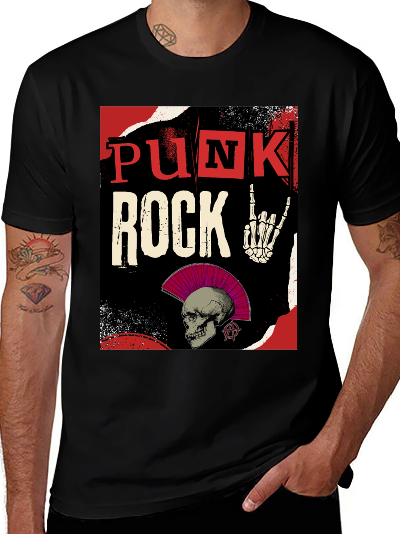 Variant 22 of Punk Rock Skeleton T-Shirt