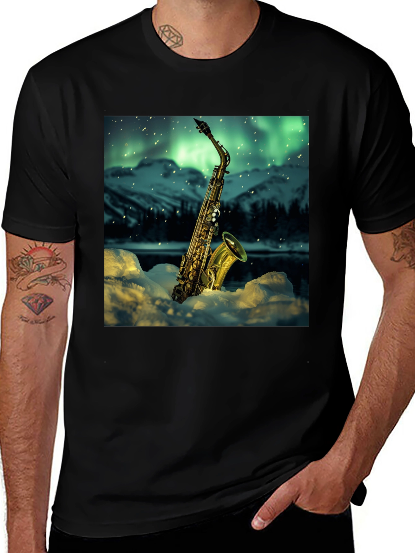 Saxophone Aurora T-Shirt