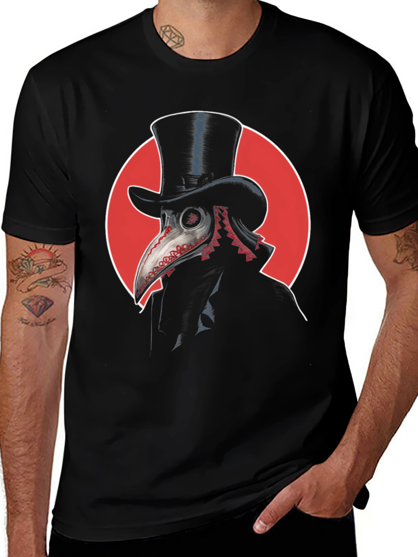 Variant 26 of Plague Doctor Top Hat T-Shirt