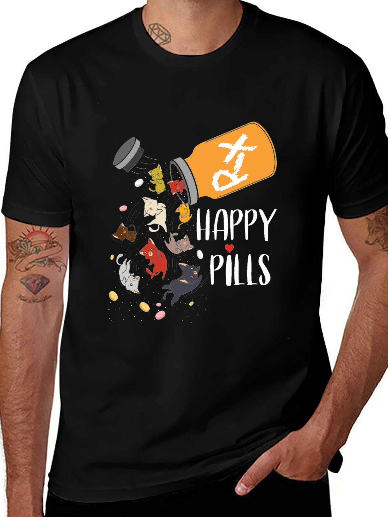 Variant 15 of Happy Pills Cat T-Shirt