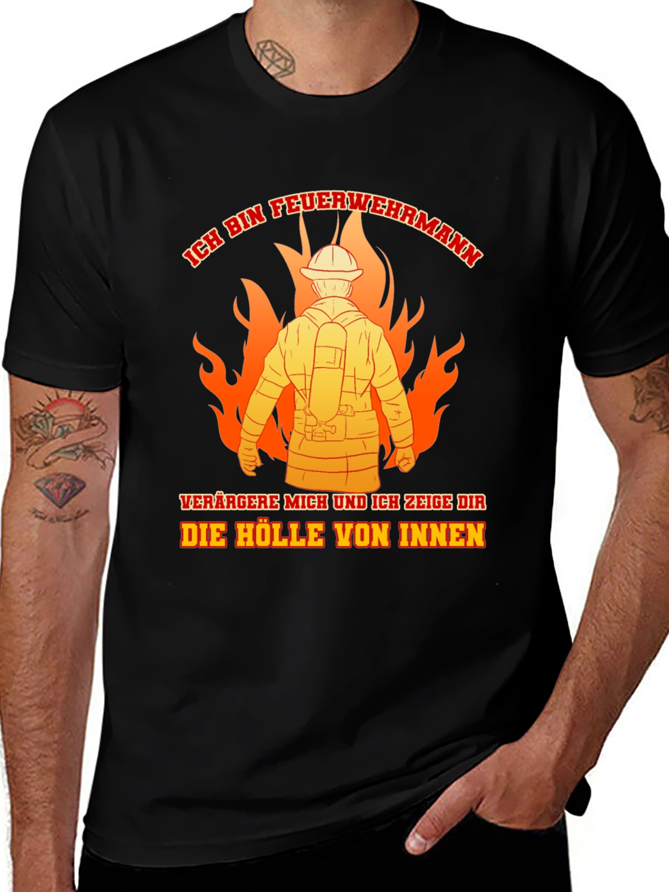 Variant 30 of Firefighter T-Shirt: Ich Bin Feuerwehrmann