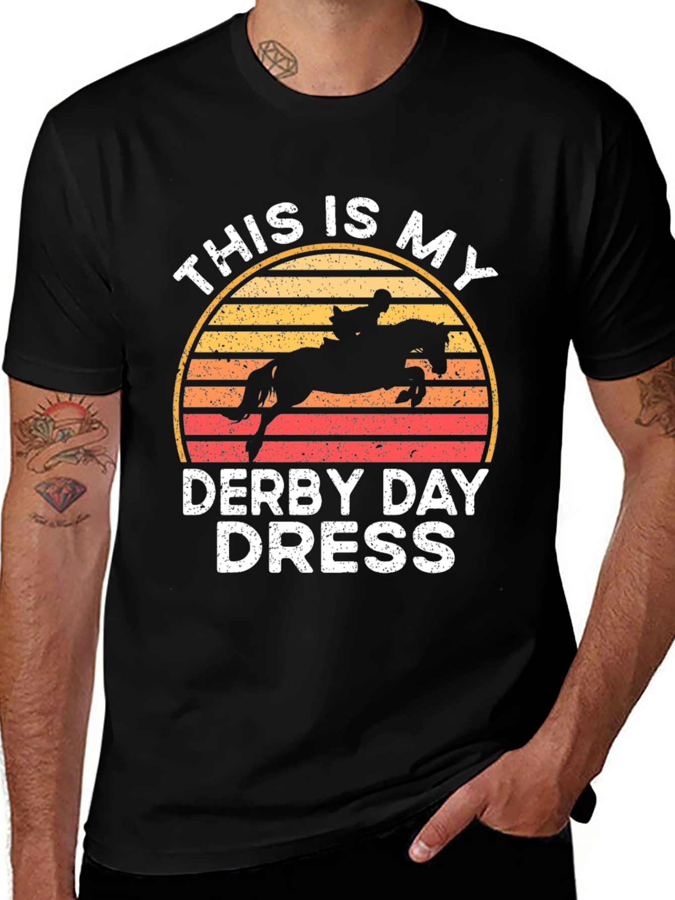 Derby Day Dress T-Shirt - Equestrian Style