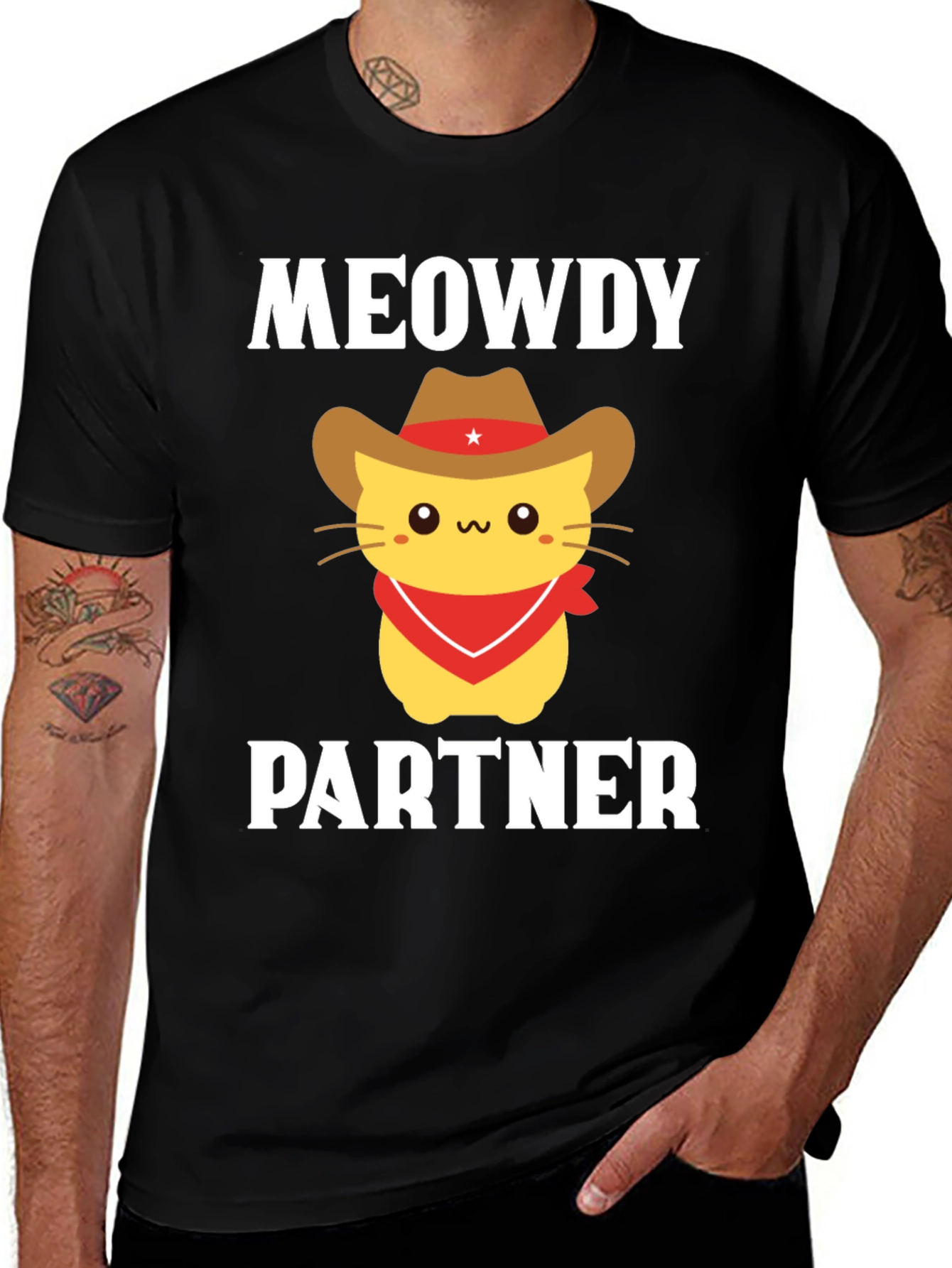 Variant 10 of Meowdy Partner Cat Cowboy T-Shirt