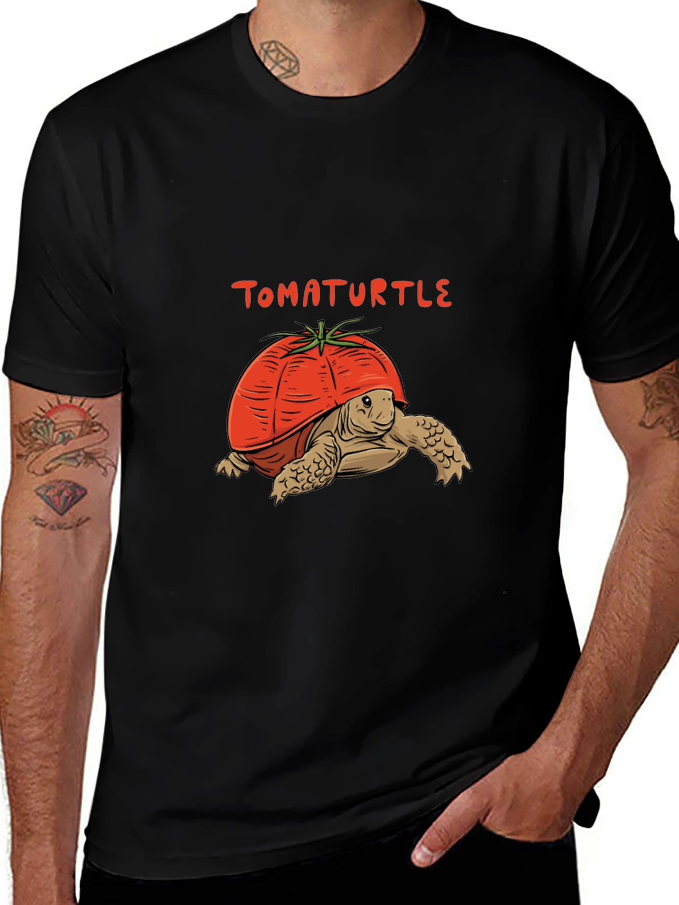 Variant 19 of TomaTurtle T-Shirt: Funny Turtle Tomato Graphic Tee