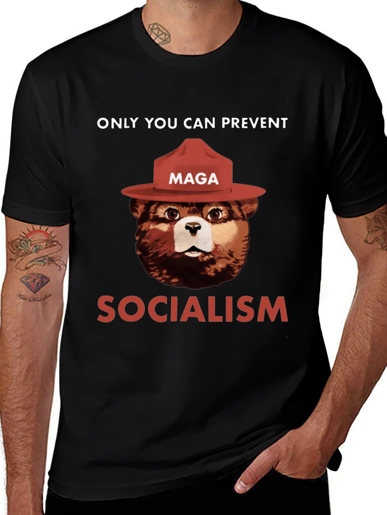 MAGA Bear T-Shirt - Prevent Socialism!