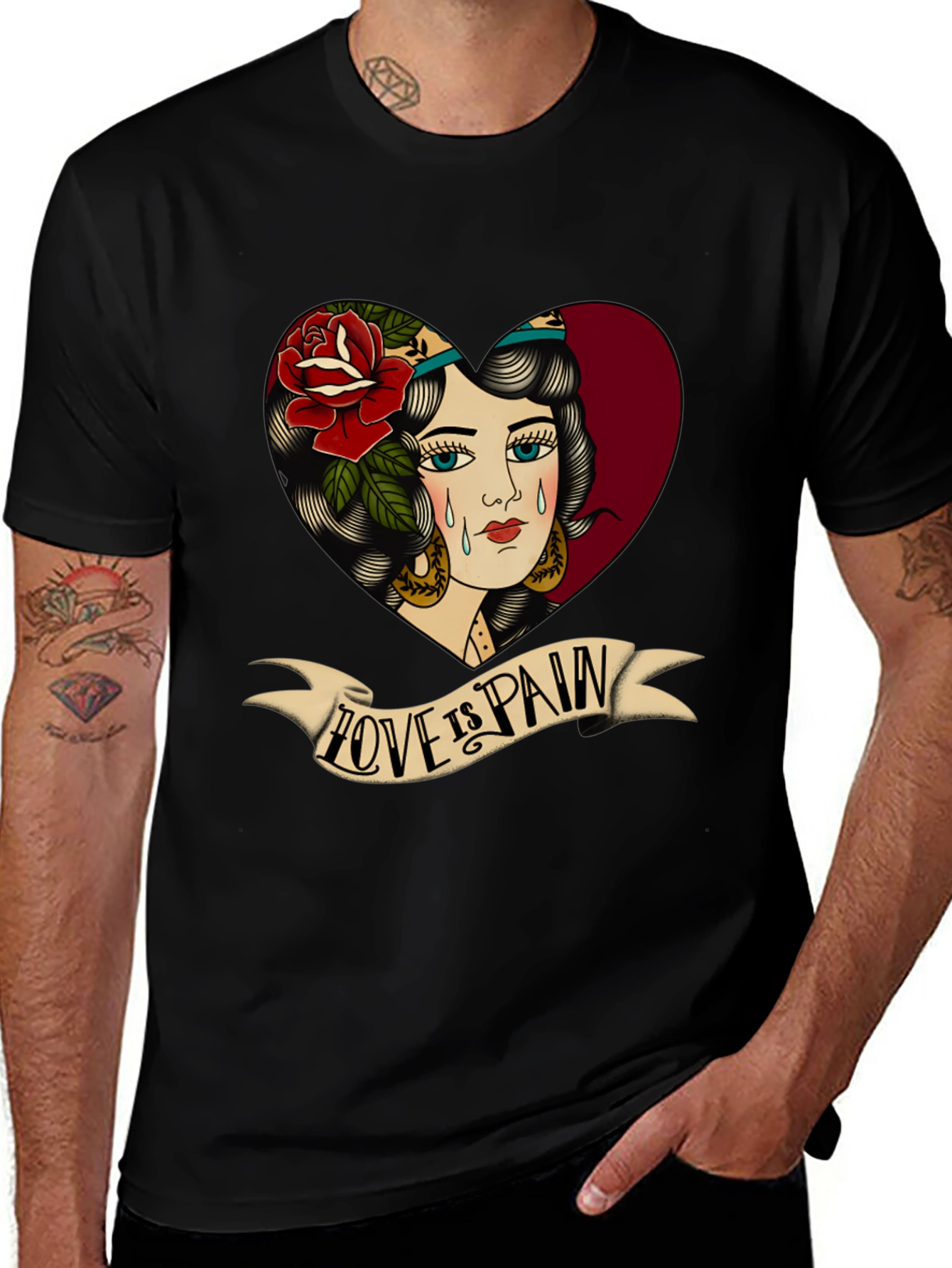 Variant 4 of Love is Pain Graphic T-Shirt - Unisex