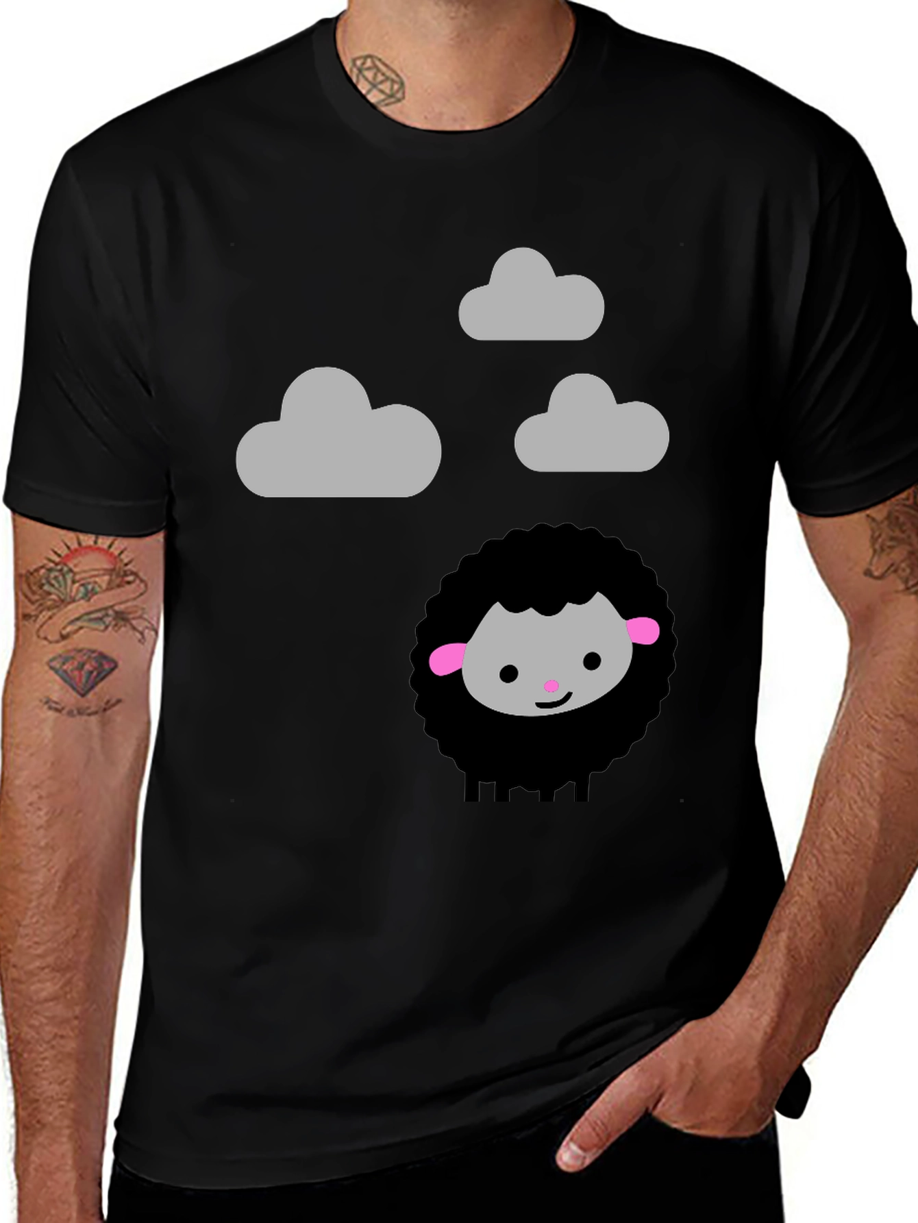 Variant 6 of Black Sheep & Clouds Graphic Tee