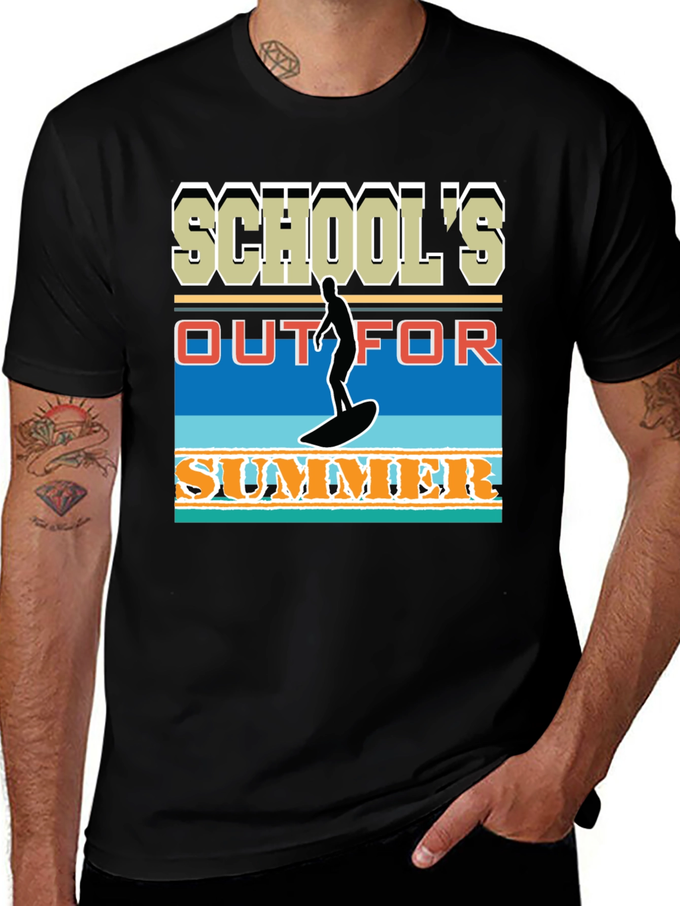 Variant 27 of School's Out For Summer T-Shirt, Surfer Tee