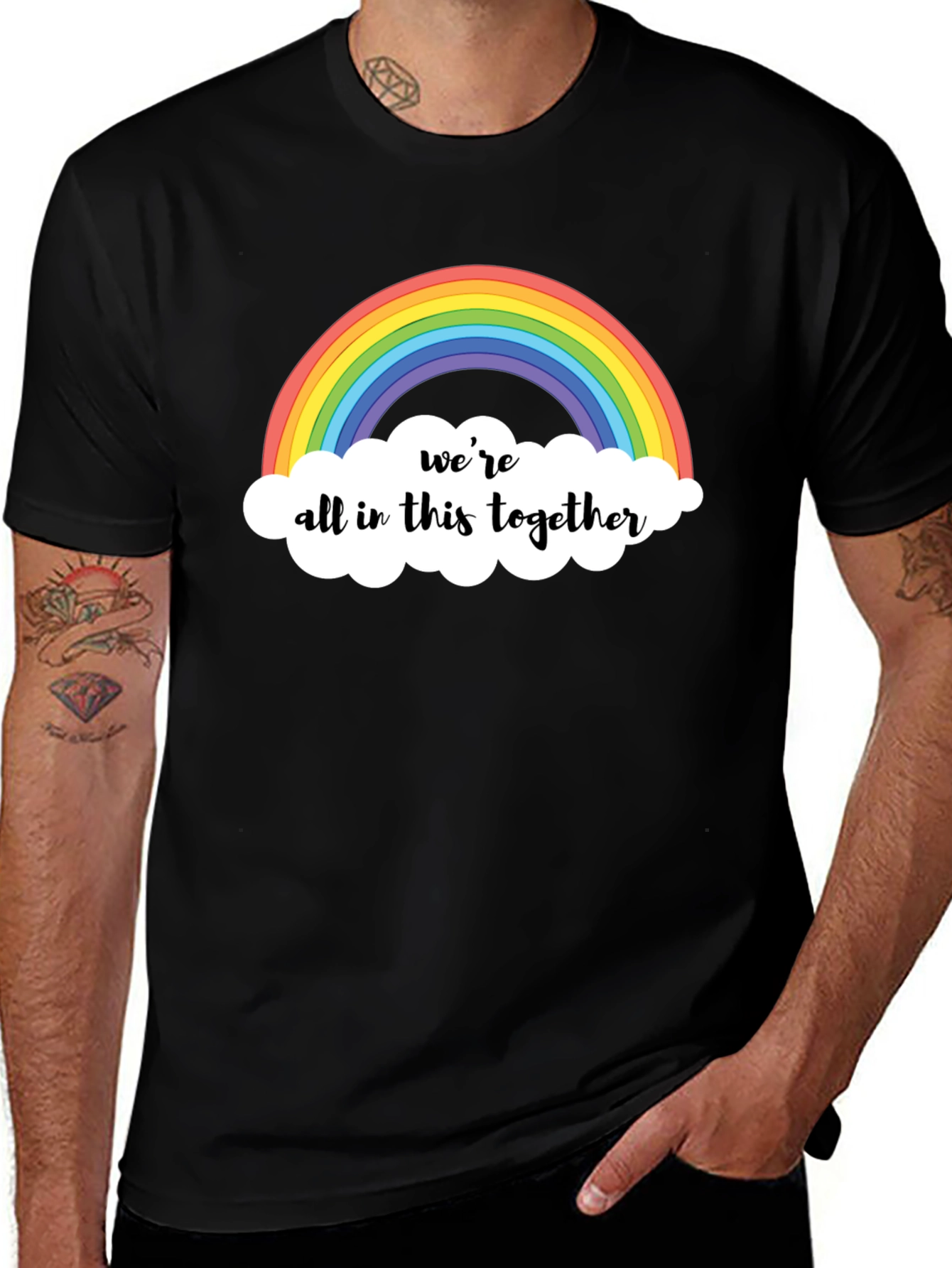 Variant 10 of Rainbow 'We're All In This Together' Graphic Tee