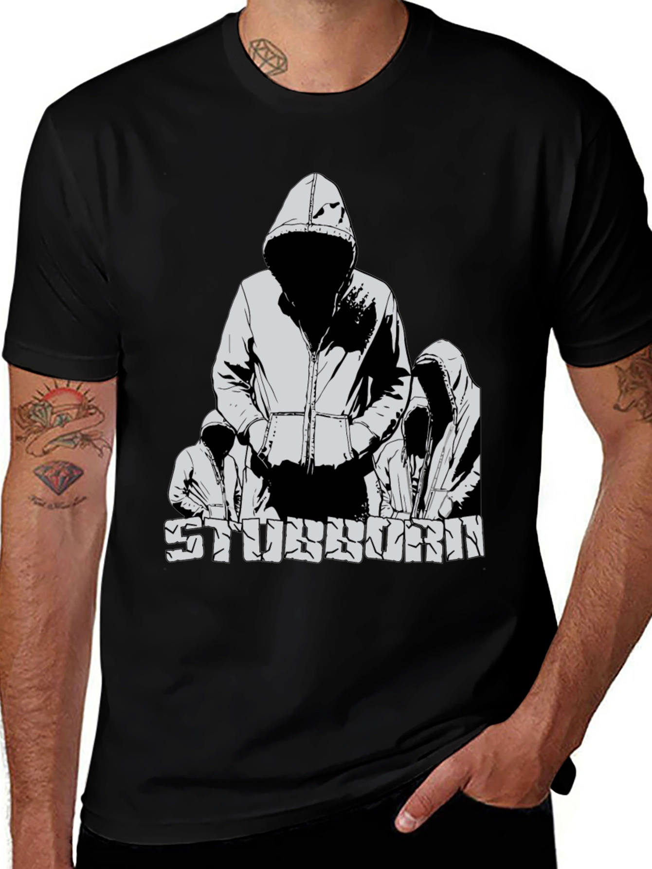 Variant 14 of Stubborn Graphic T-Shirt - Black