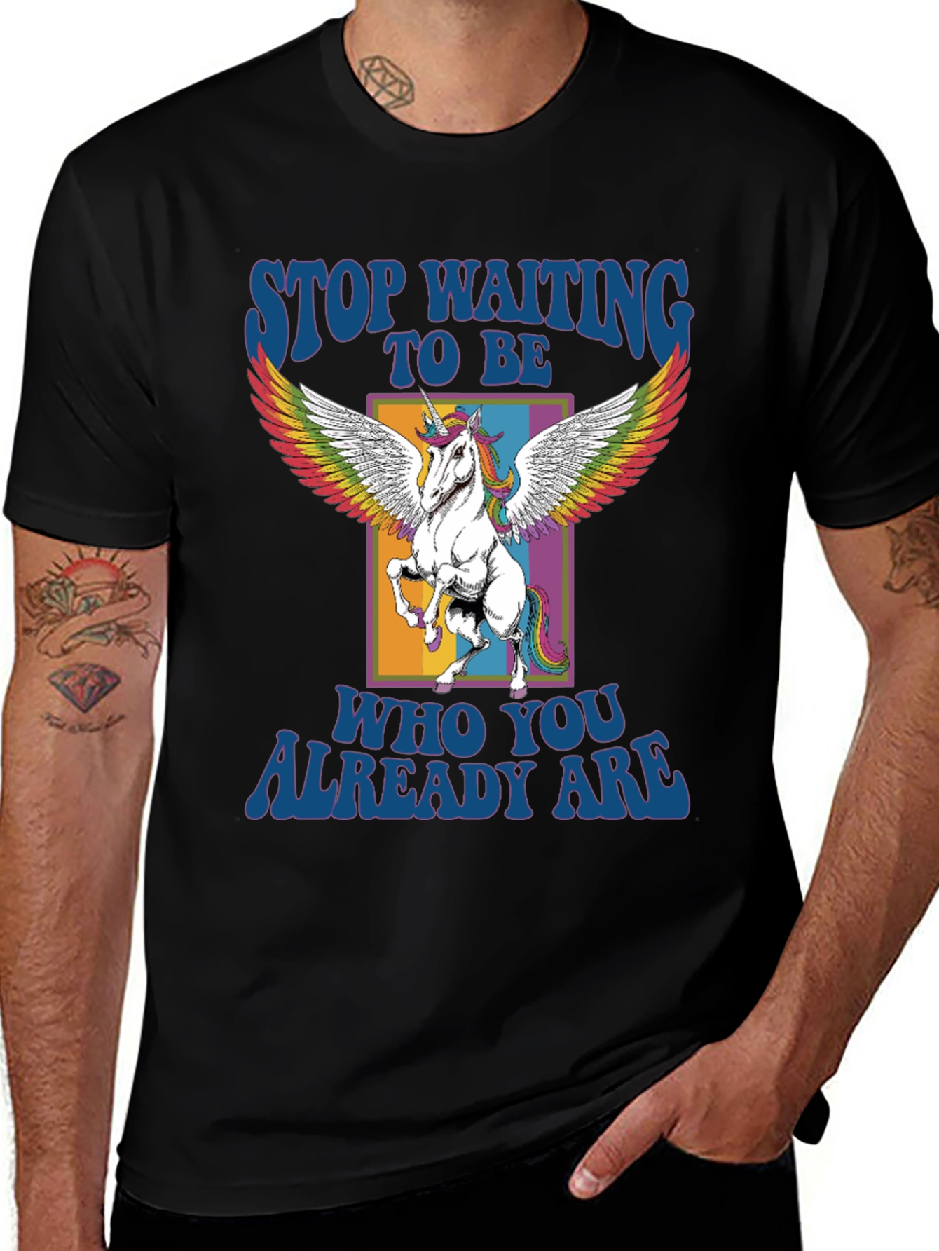 Variant 8 of Unicorn Graphic T-Shirt - Stop Waiting to Be You