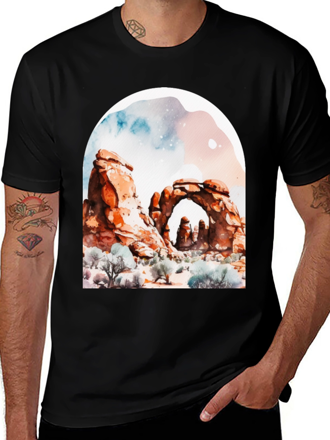 Variant 12 of Arches National Park Graphic Tee - Black