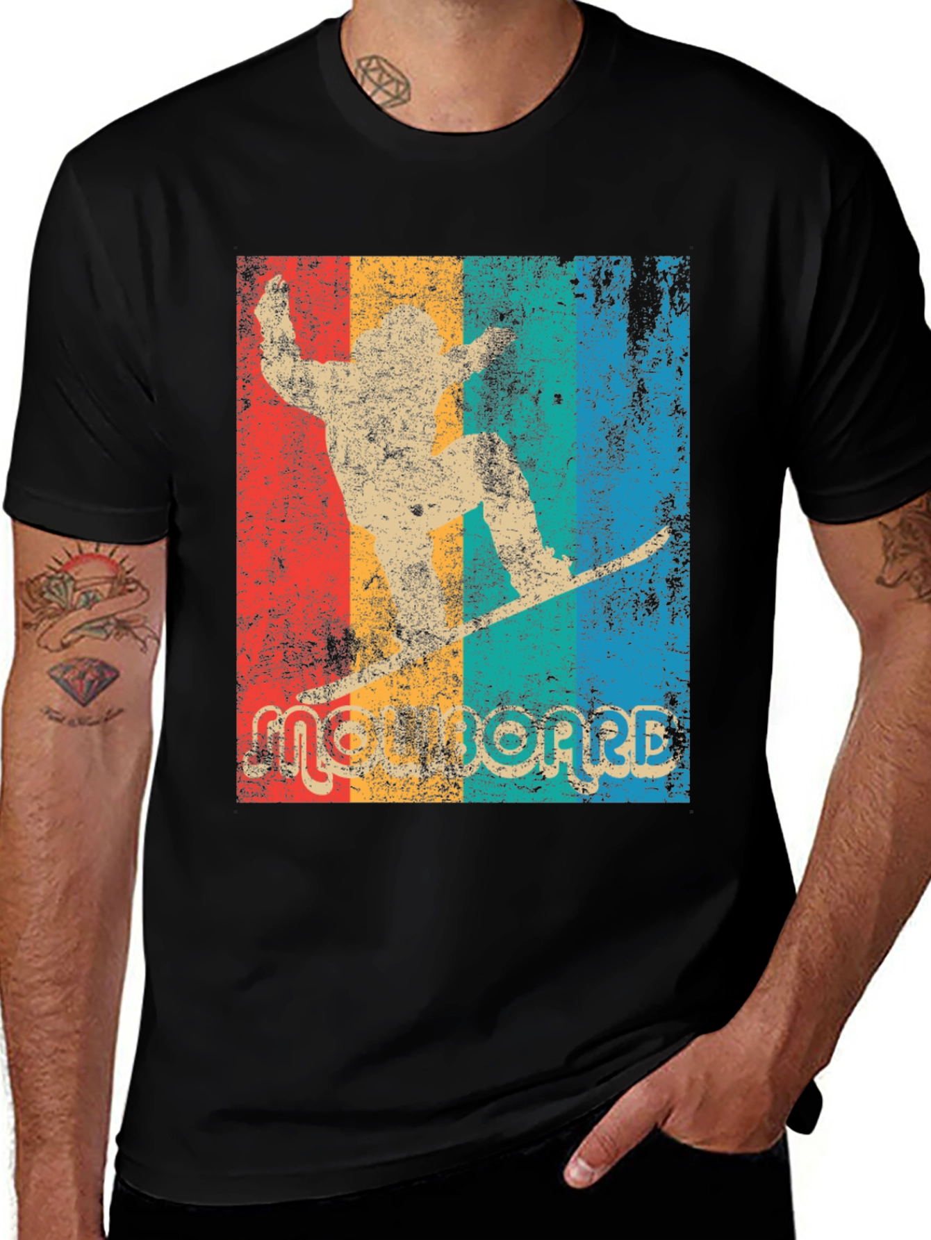 Variant 20 of Vintage Snowboarder Graphic T-Shirt