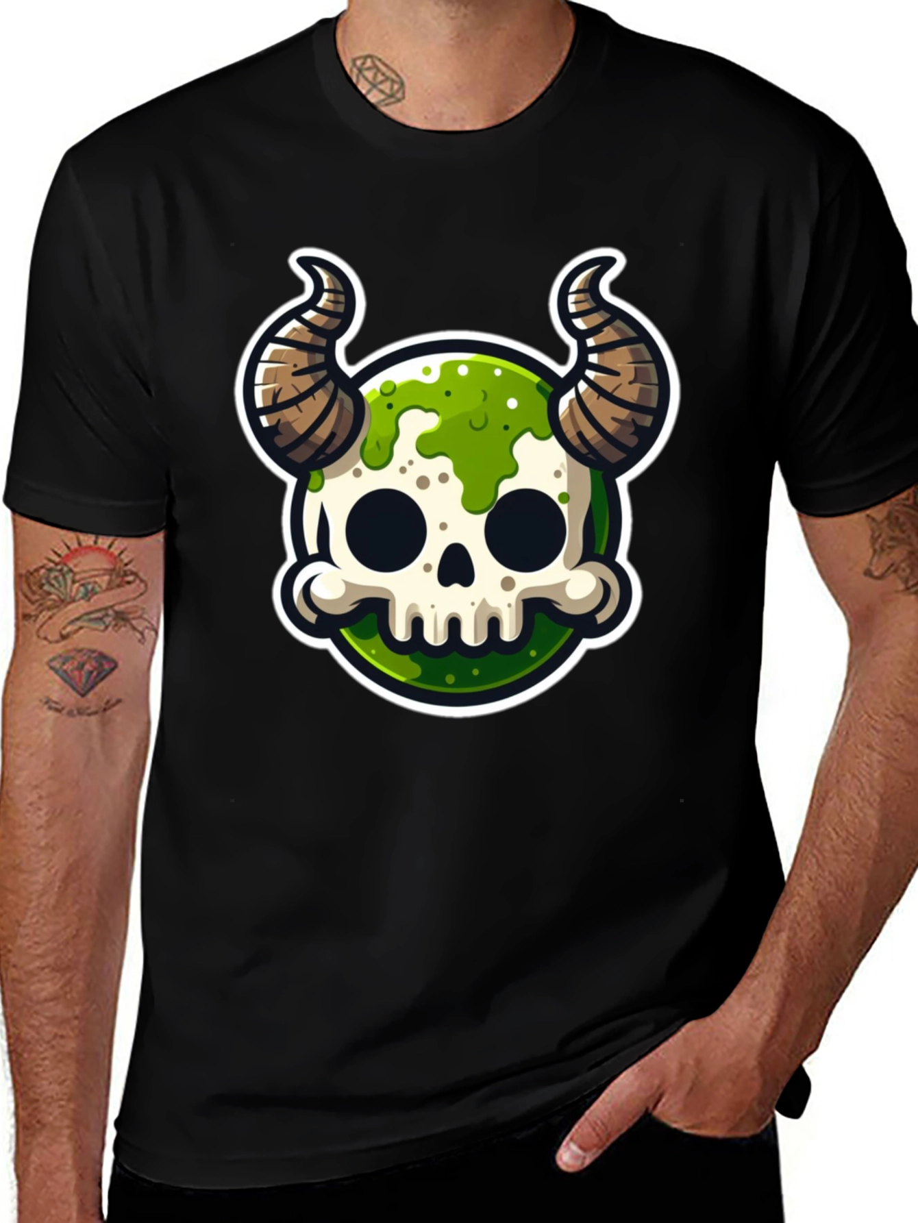 Skull & Horns Graphic Tee