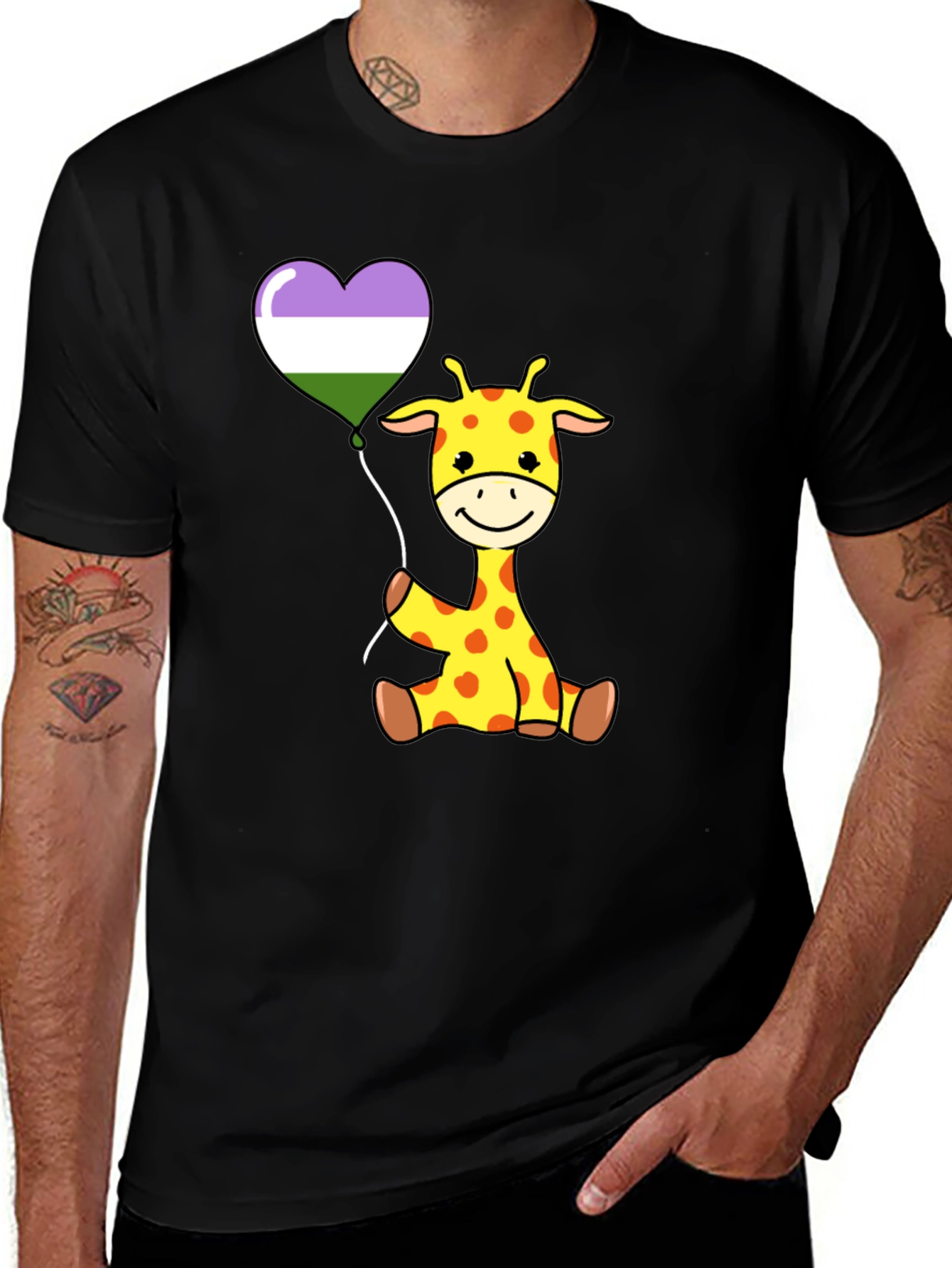 Variant 20 of Cute Giraffe Balloon T-Shirt