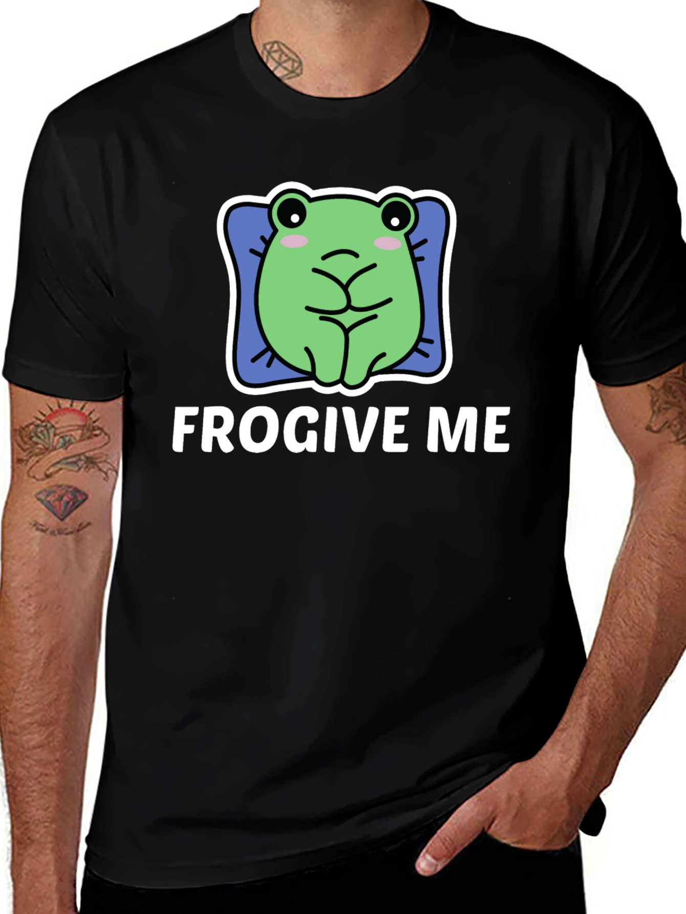 Variant 28 of FROGIVE ME Funny Frog Graphic T-Shirt