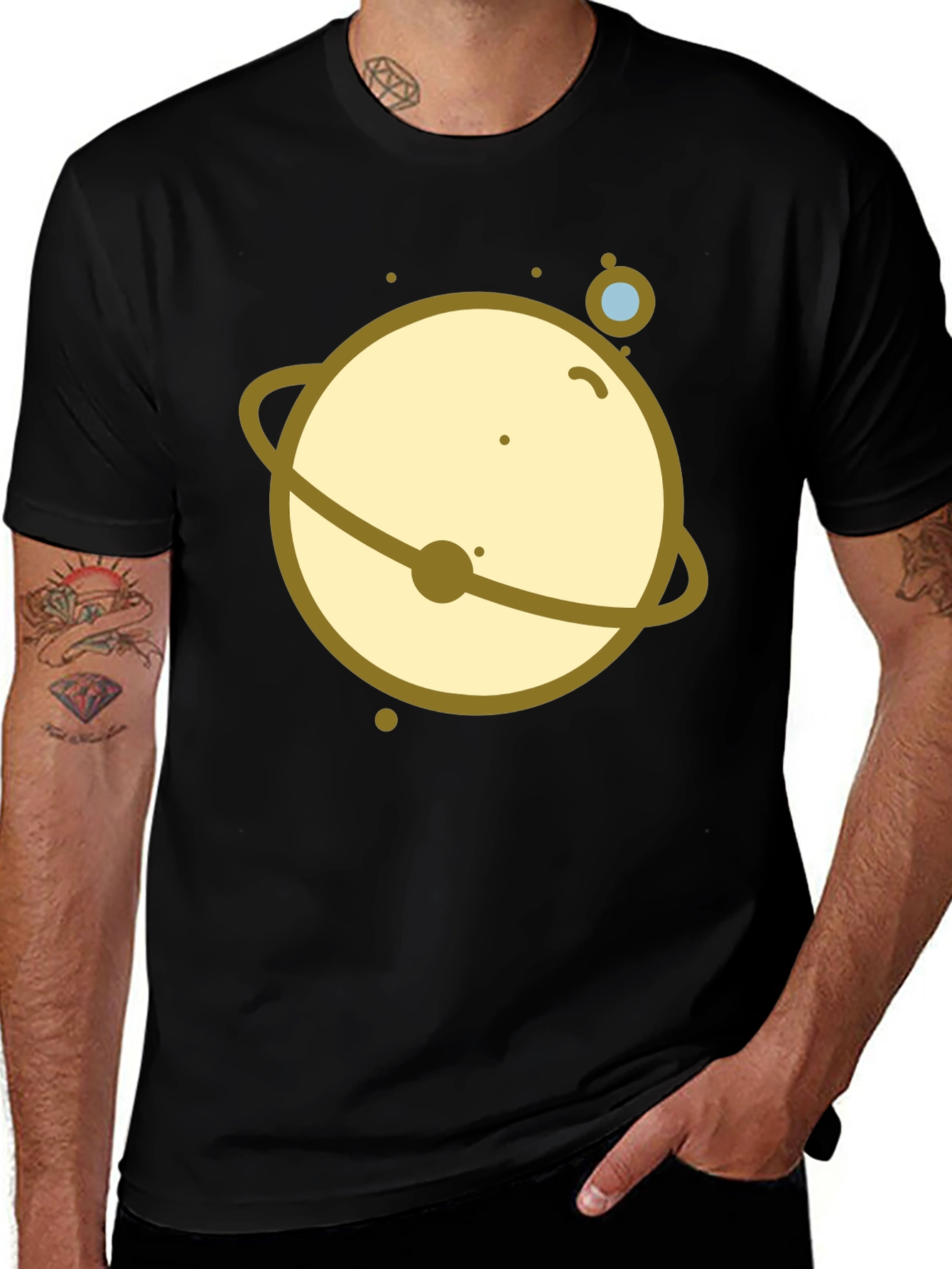 Variant 2 of Cartoon Planet Graphic T-Shirt