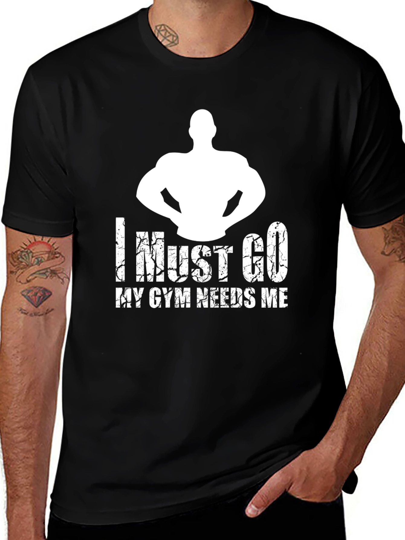Variant 14 of I Must Go My Gym Needs Me Graphic Tee