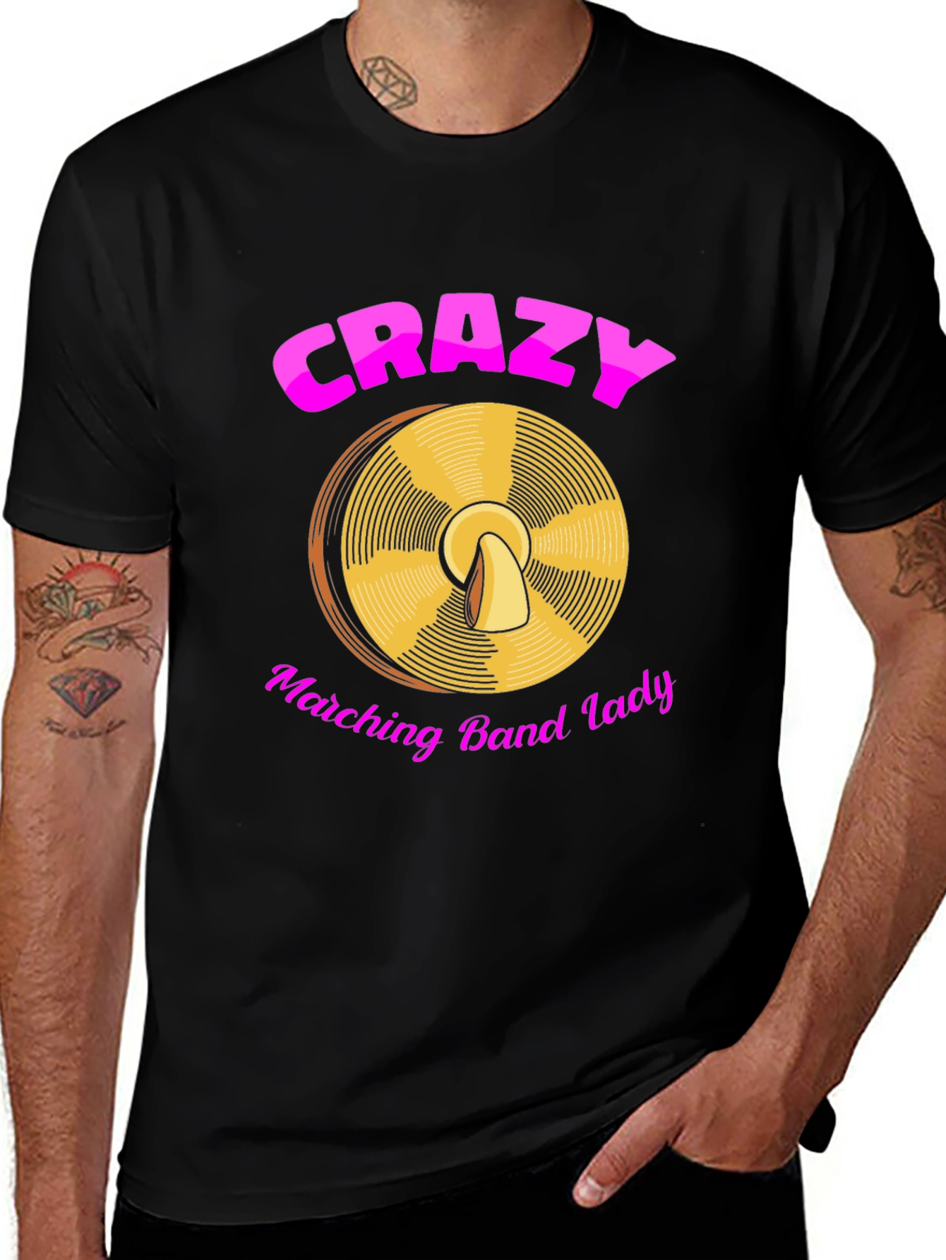 Variant 3 of Crazy Marching Band Lady T-Shirt