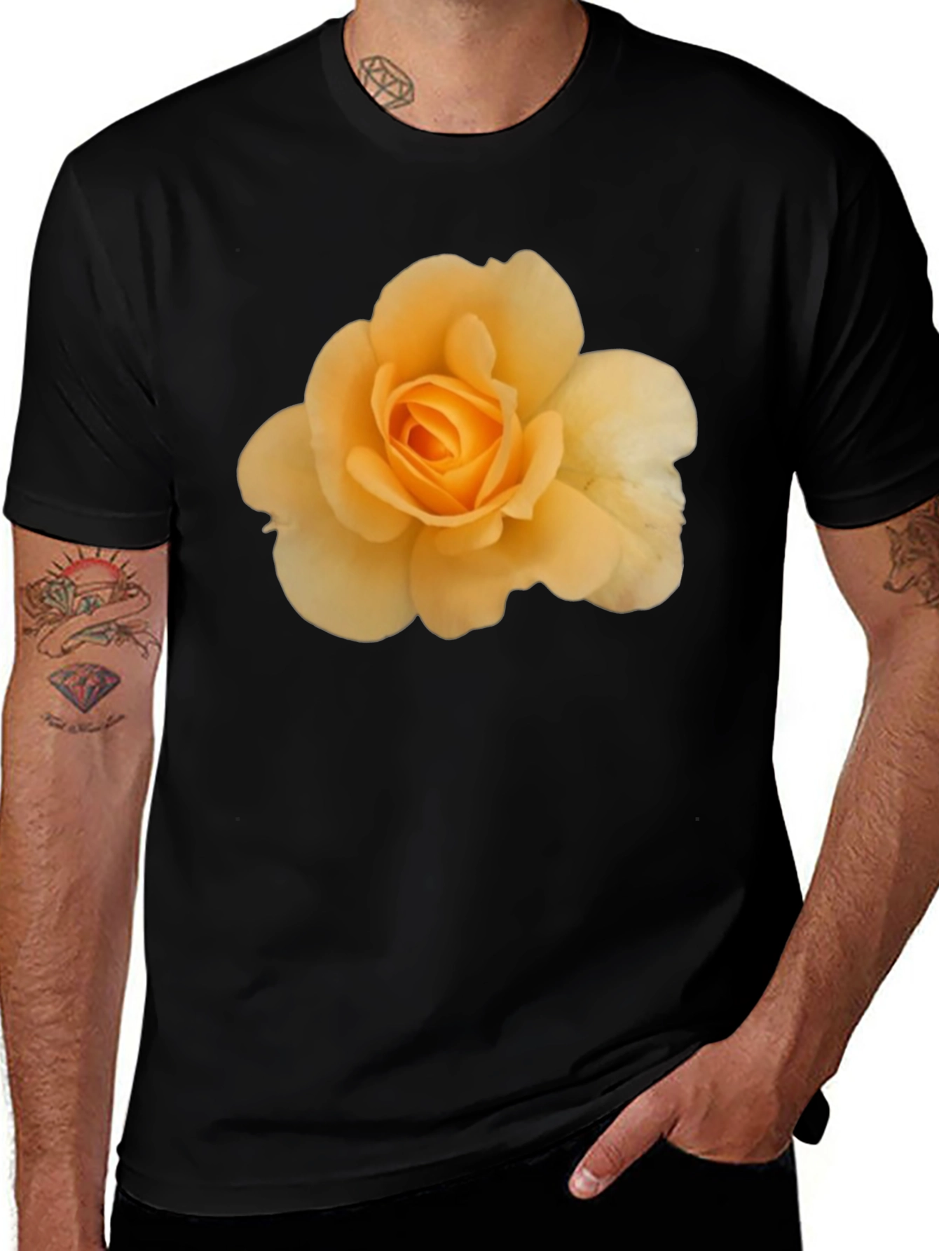 Variant 18 of Rose Graphic T-Shirt - Elegant Floral Design