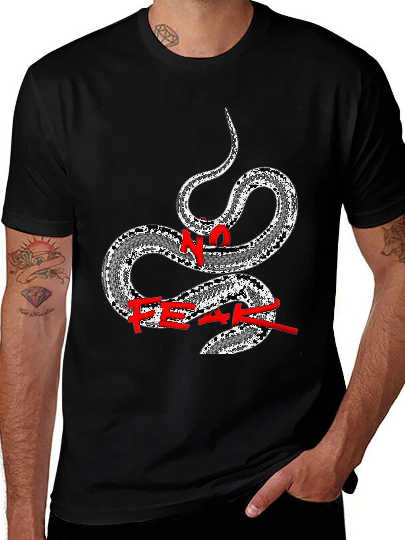 Variant 7 of No Fear Snake Graphic T-Shirt