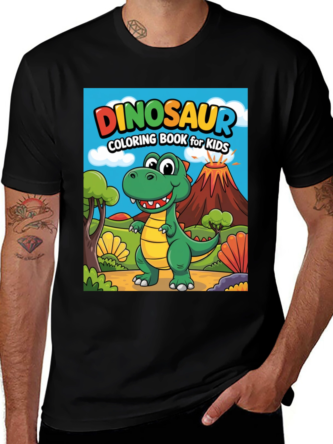 Variant 12 of Dinosaur Coloring Book Kids T-Shirt
