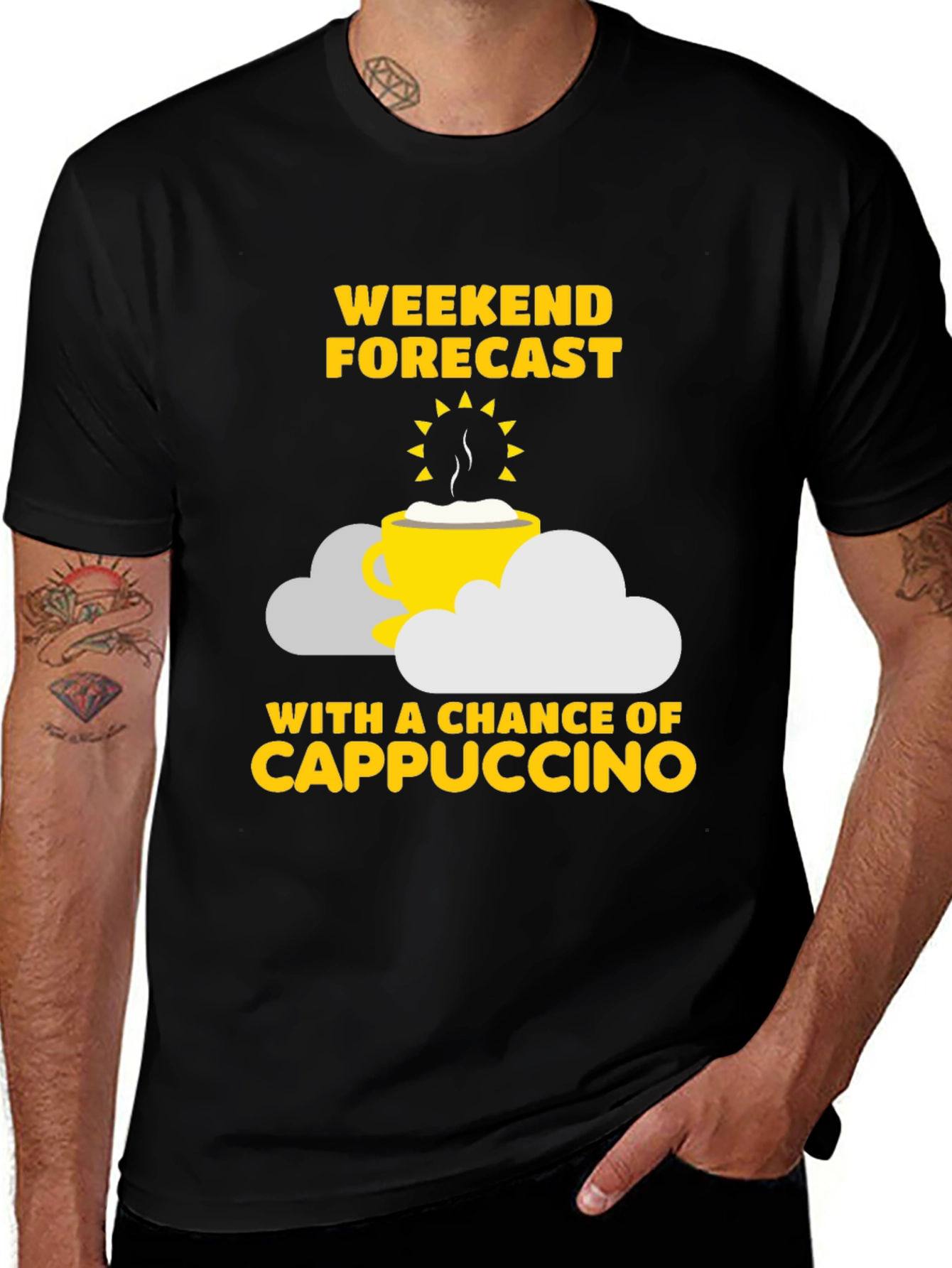 Variant 5 of Weekend Forecast Cappuccino Graphic T-Shirt