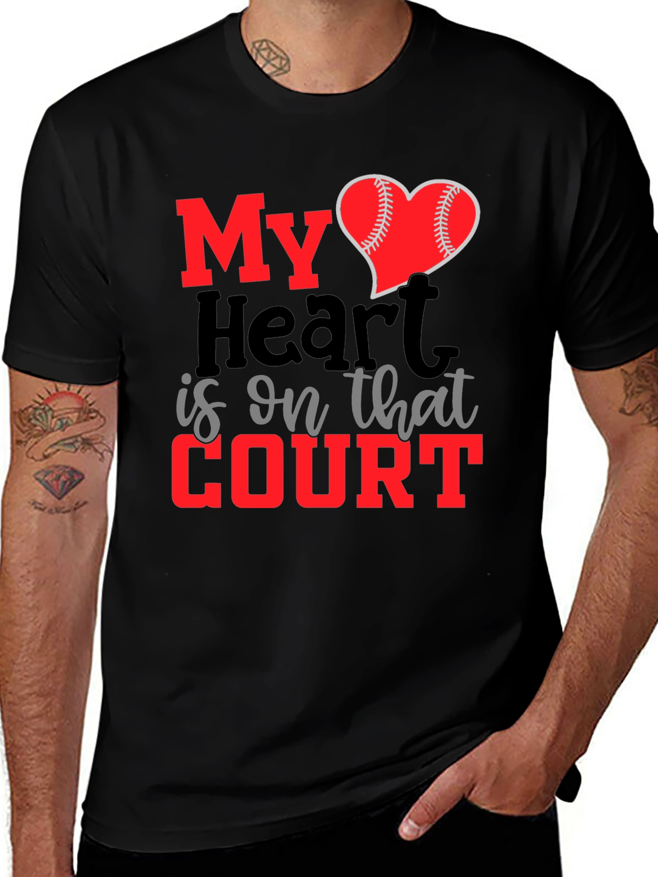 Variant 22 of My Heart is on That Court T-Shirt