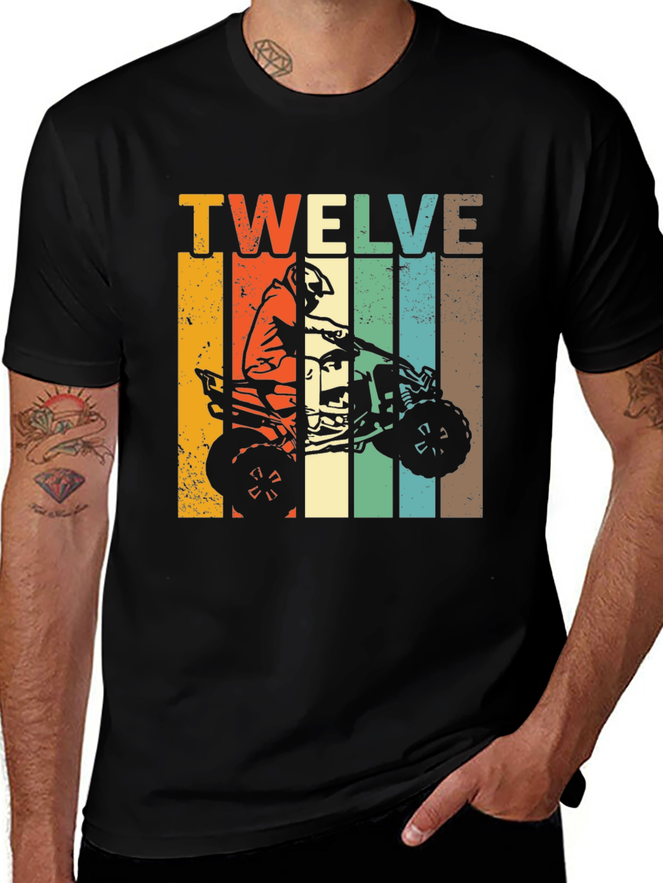 Variant 20 of Twelve ATV Rider T-Shirt - Black
