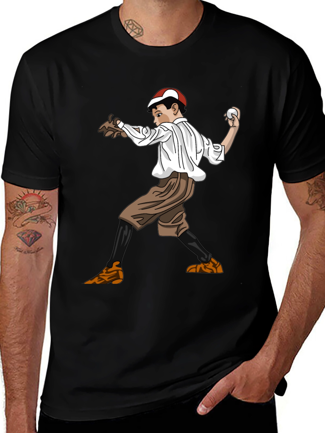 Variant 18 of Vintage Baseball Player T-Shirt