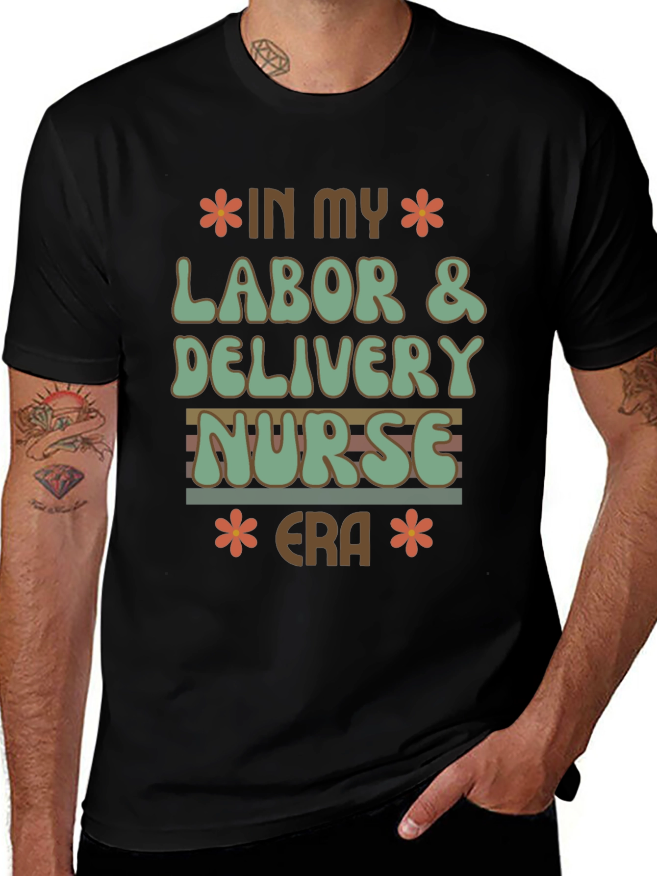 Variant 21 of Labor & Delivery Nurse Era Graphic Tee